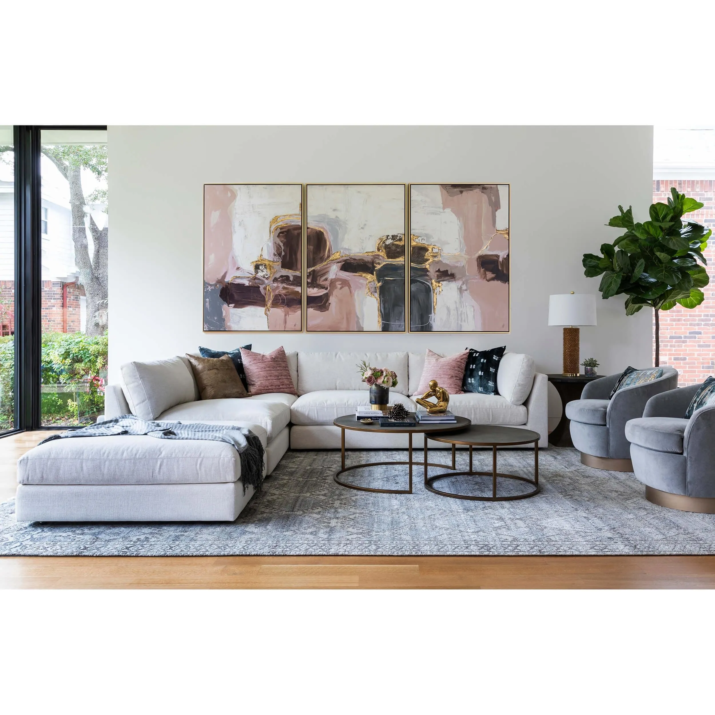 Blush Bloquer III Framed