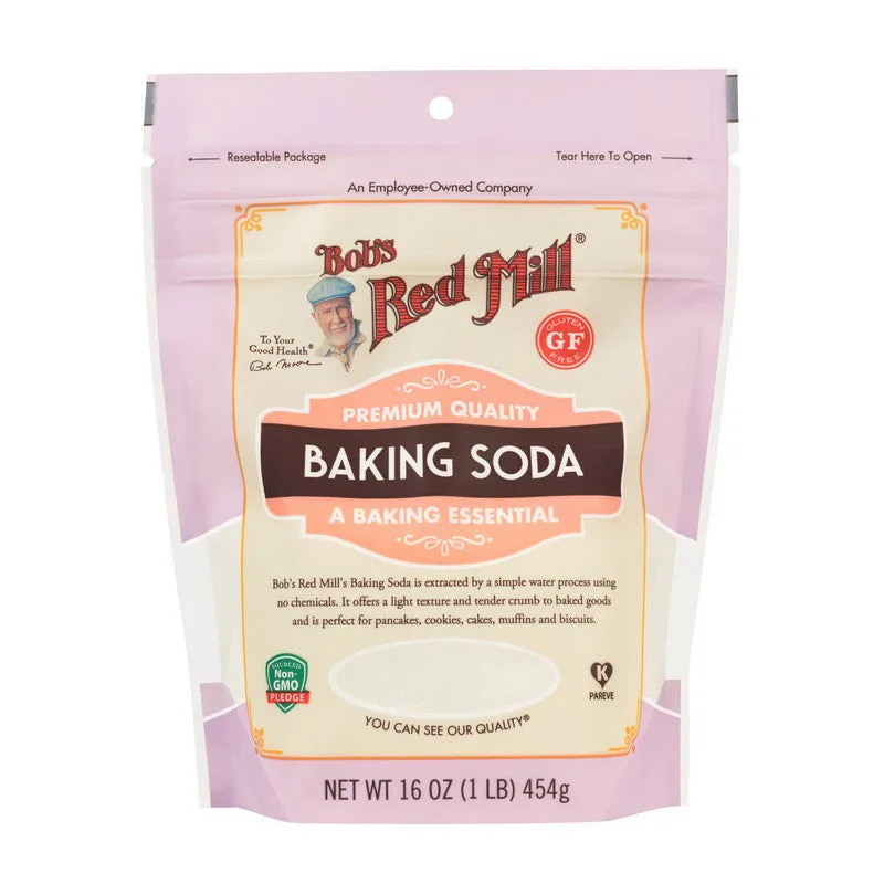 Bob's Red Mill Pure Baking Soda Pouch 454g x 4