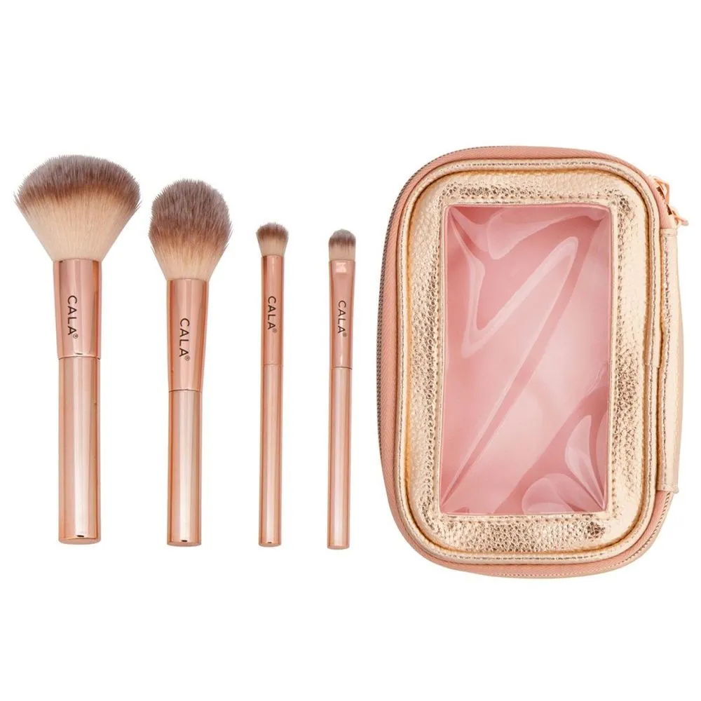 Cala Rose Radiance 5-Piece Brush Set & Pouch