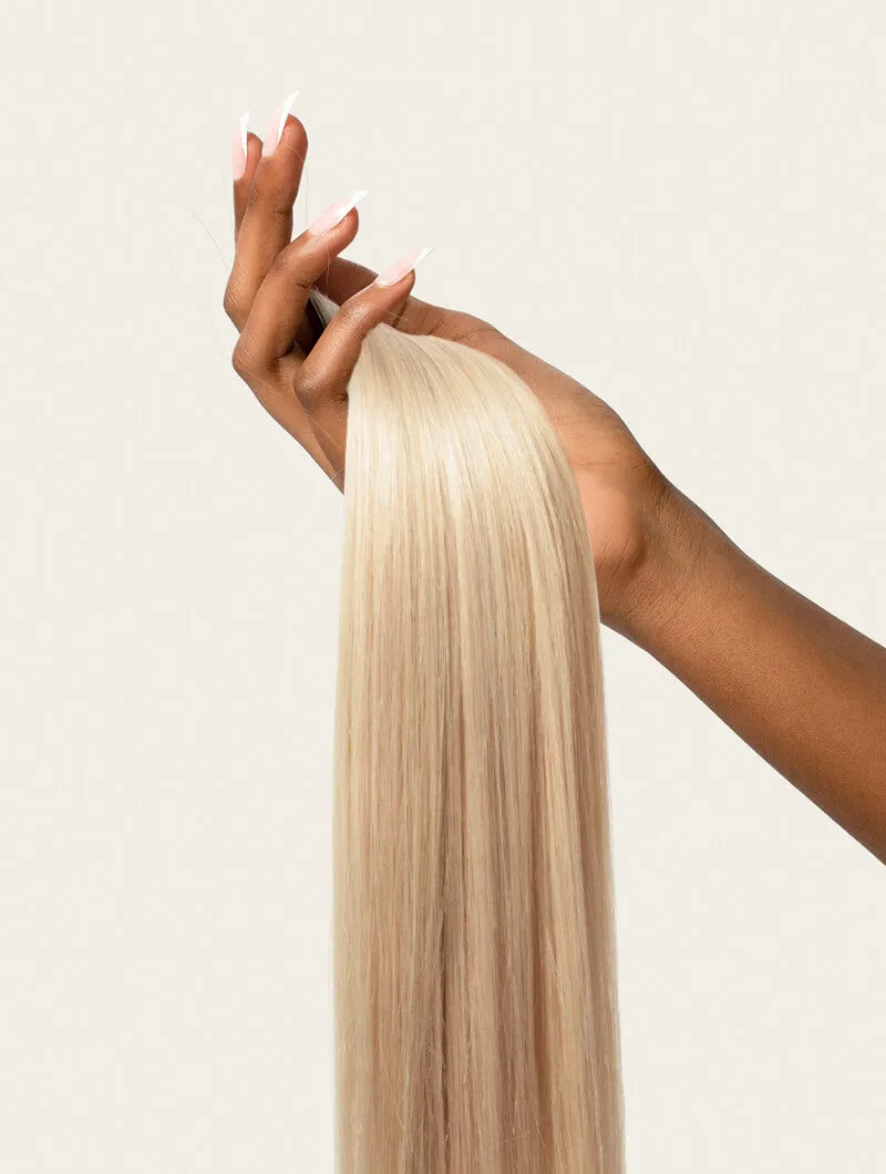 Champagne Blonde, 16" Seamless Clip-In Hair Extensions, #240C, 160g