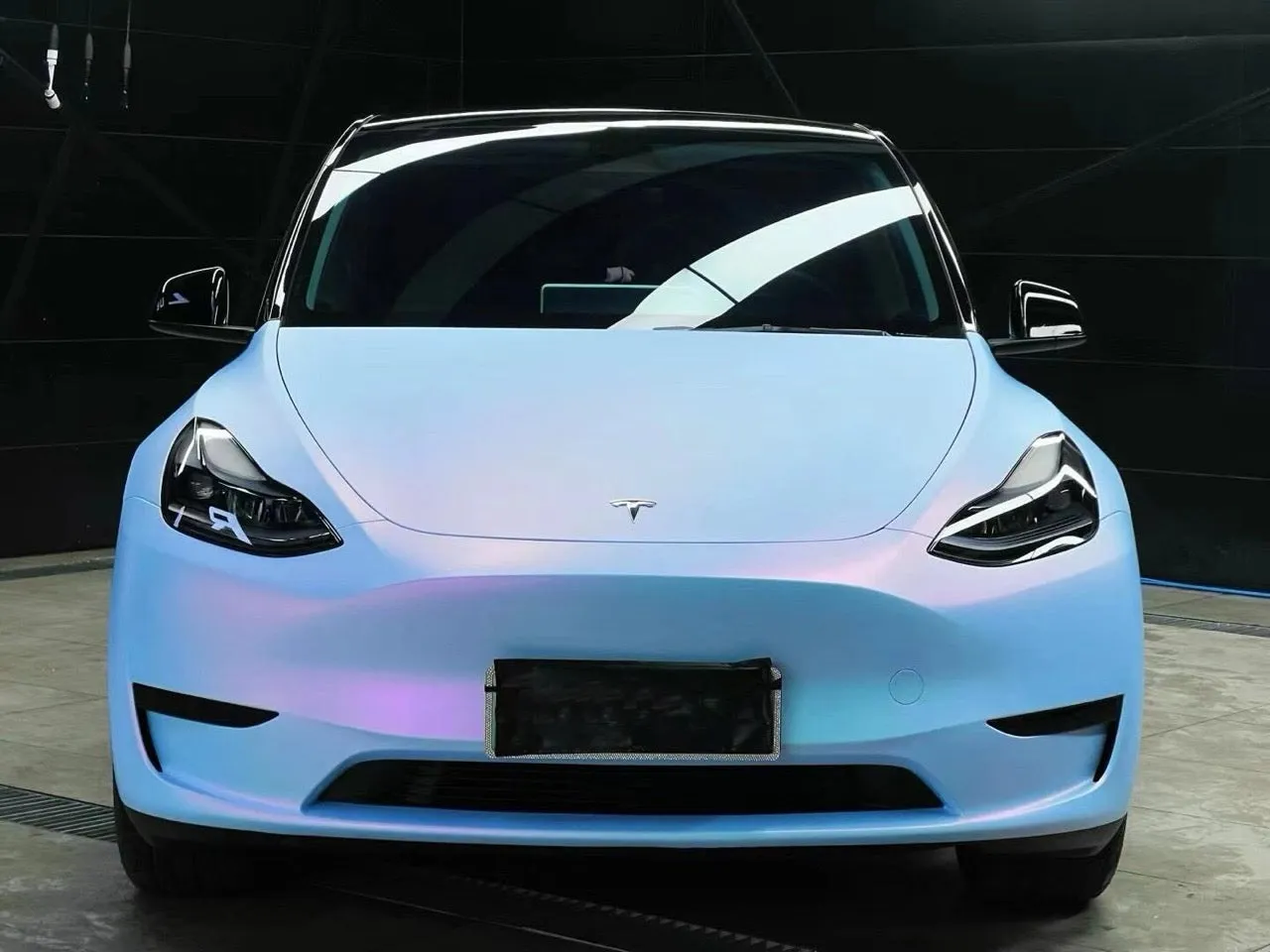 Color Shift Satin Chameleon Blue Vinyl Wrap