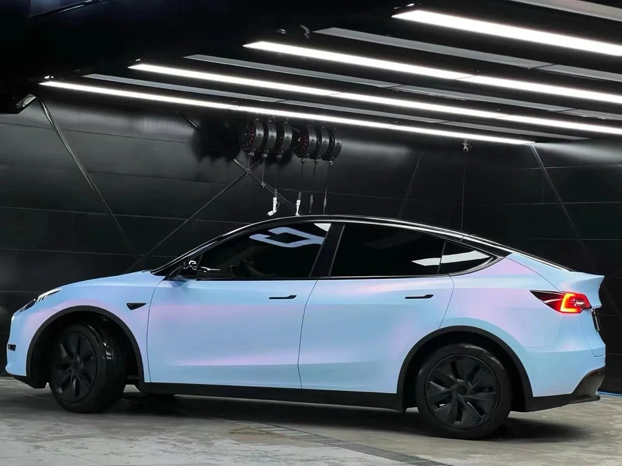 Color Shift Satin Chameleon Blue Vinyl Wrap