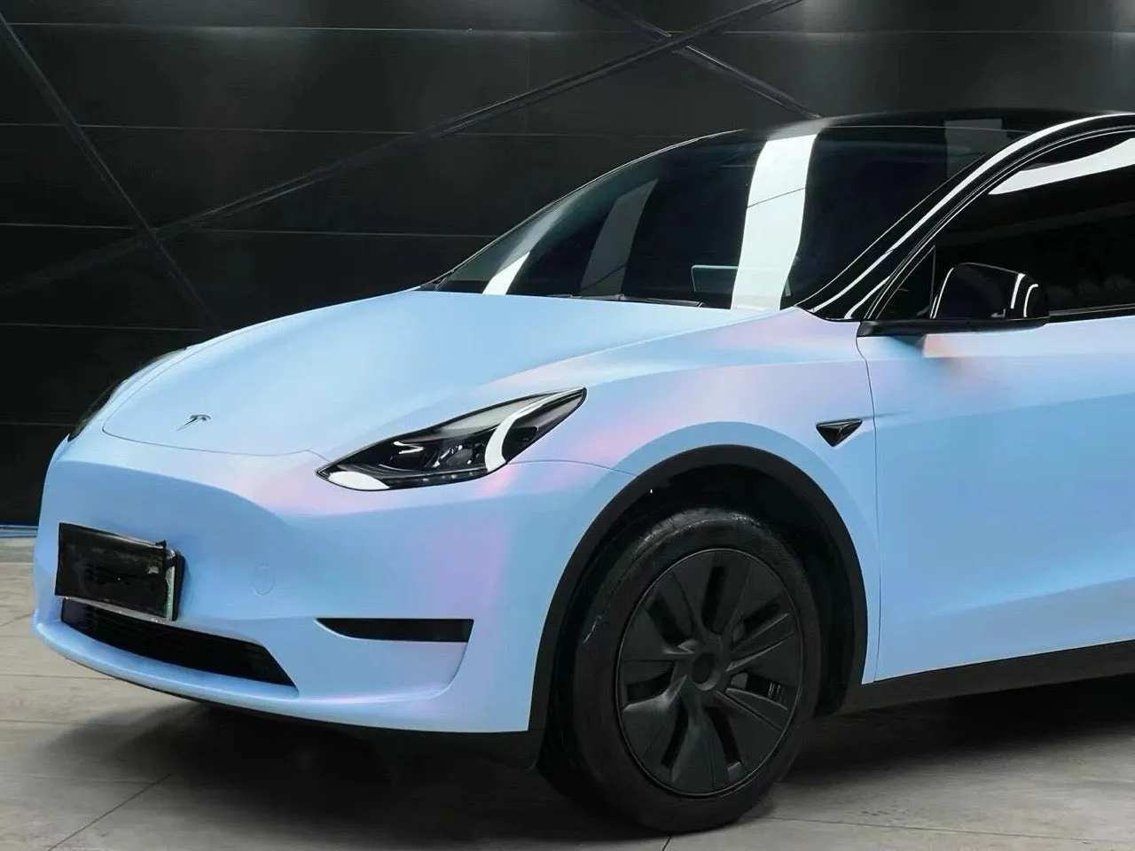 Color Shift Satin Chameleon Blue Vinyl Wrap