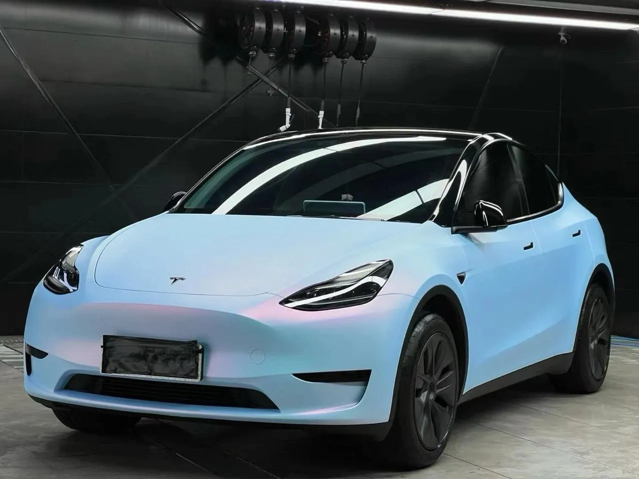 Color Shift Satin Chameleon Blue Vinyl Wrap