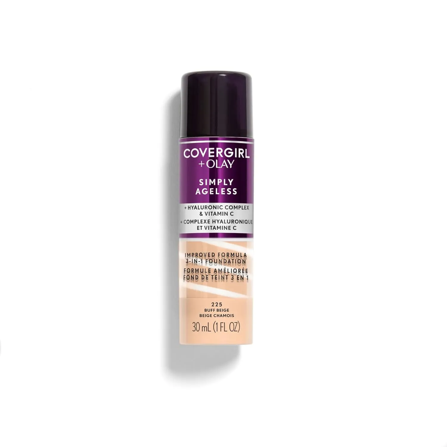 COVERGIRL & Olay Simply Ageless 3-in-1 Liquid Foundation, Buff Beige, 1 Fl Oz (Pack of 1)