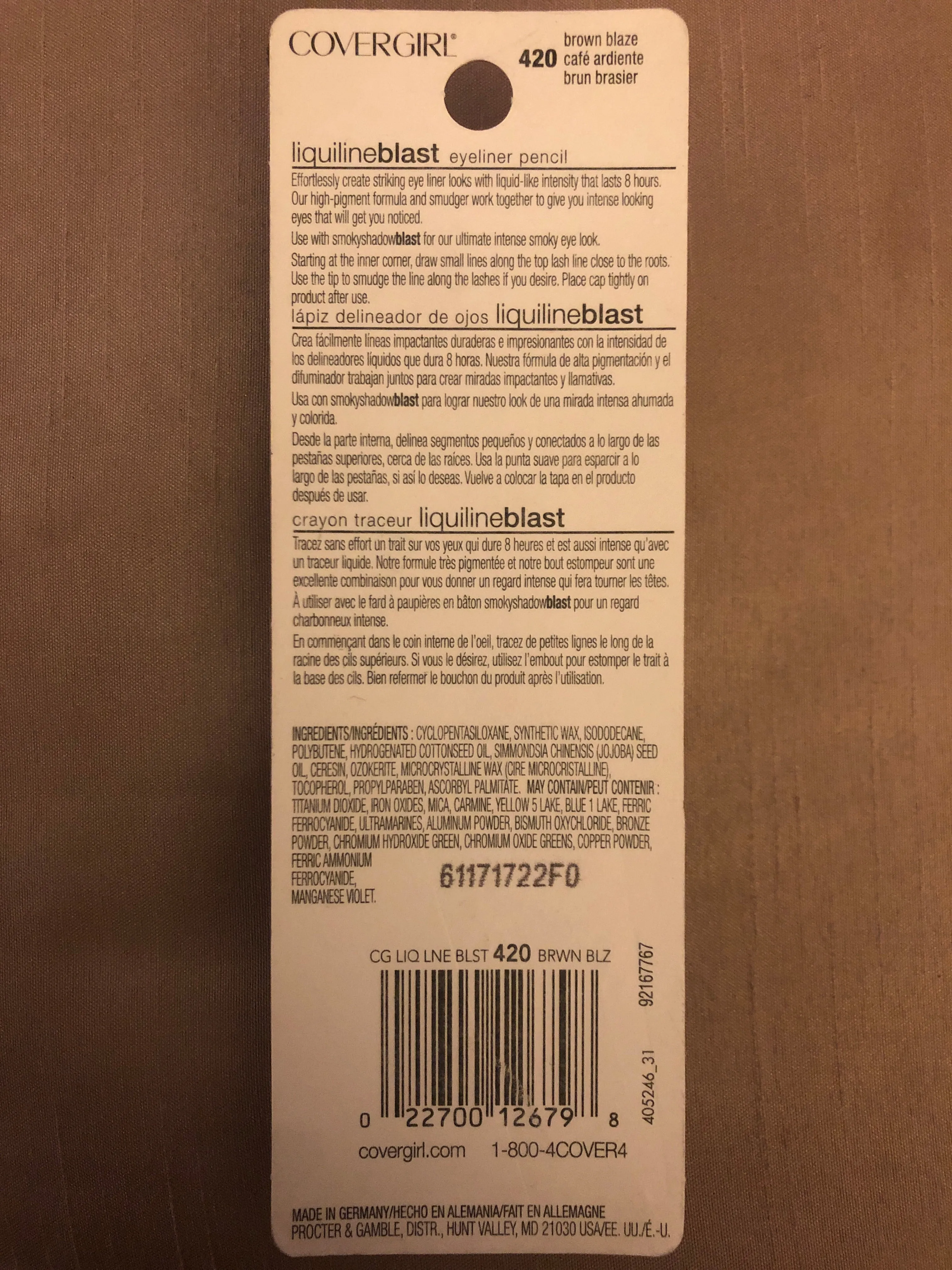 COVERGIRL LiquilineBlast Eyeliner Pencil Brown Blaze 420