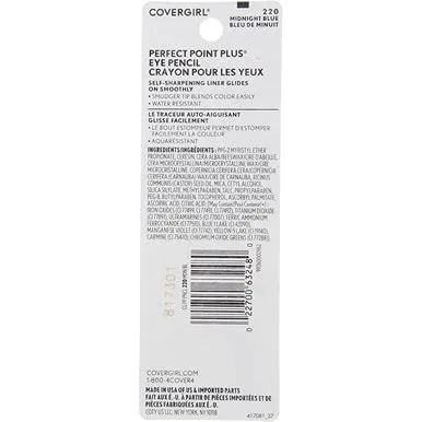 Covergirl Perfect Point Plus Self Sharpening Eye Pencil, Midnight Blue [220], 0.08 Ounce