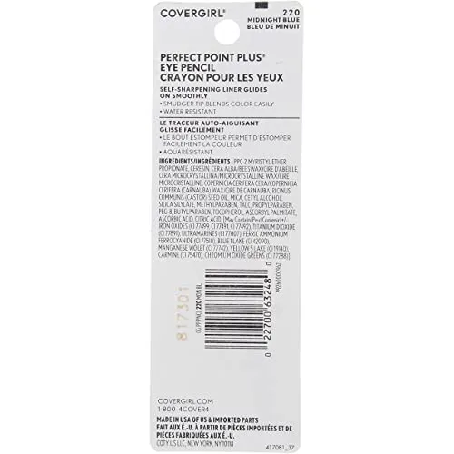 Covergirl Perfect Point Plus Self Sharpening Eye Pencil, Midnight Blue [220], 0.08 Ounce