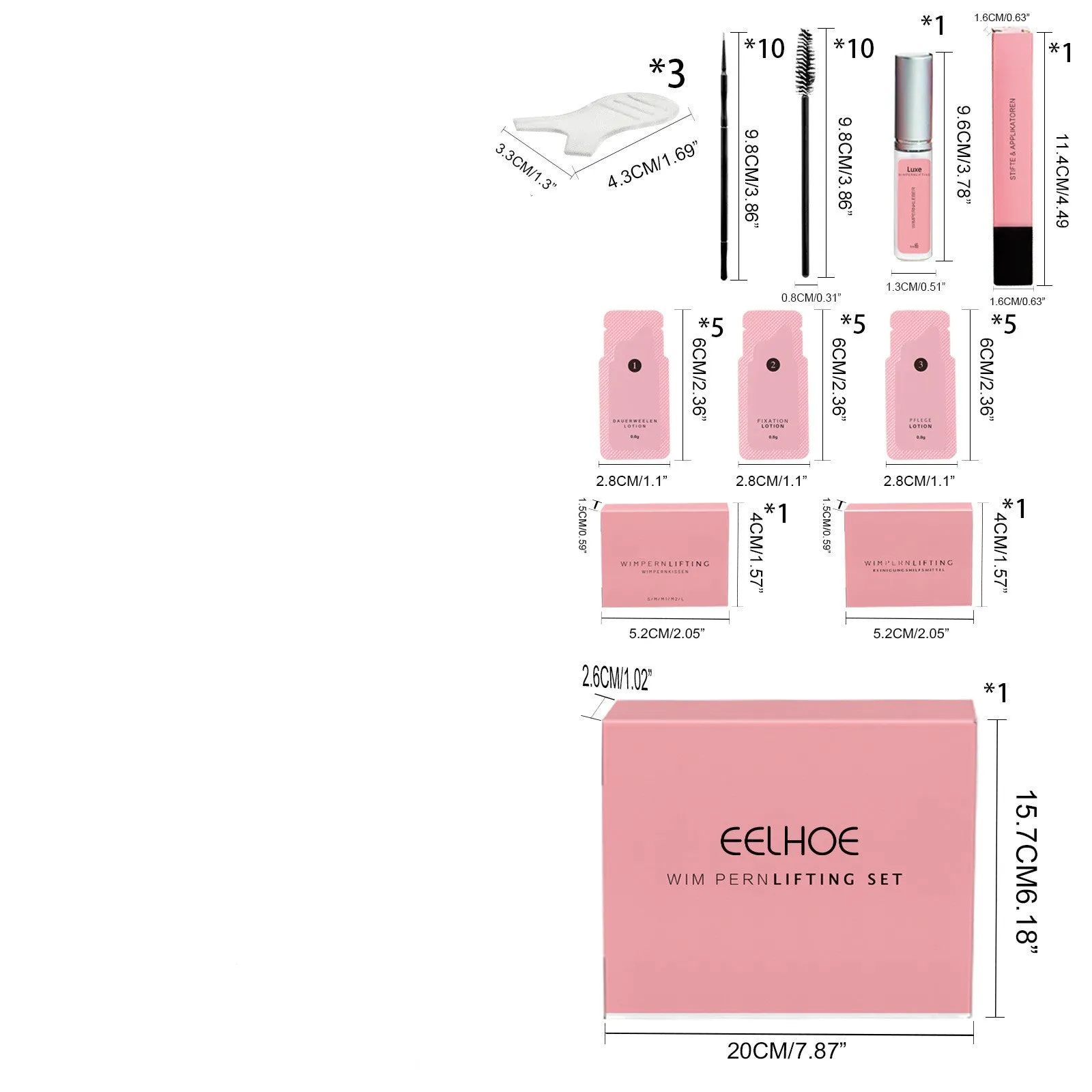 Curling Smear Eyelash Set