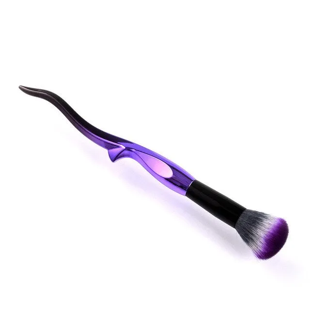 Curly Purple Brush Set