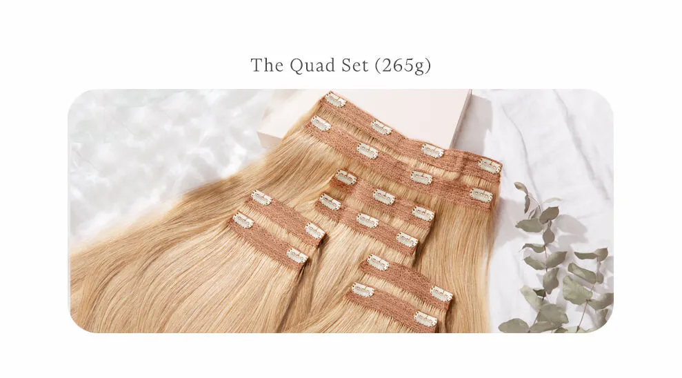 Dark Brown, 20" Quad Clip-In Hair Extensions, #2 | 265g