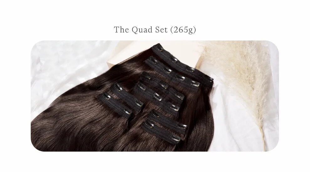 Dark Sandy Blonde, 20" Quad Clip-In Hair Extensions, #10 | 265g