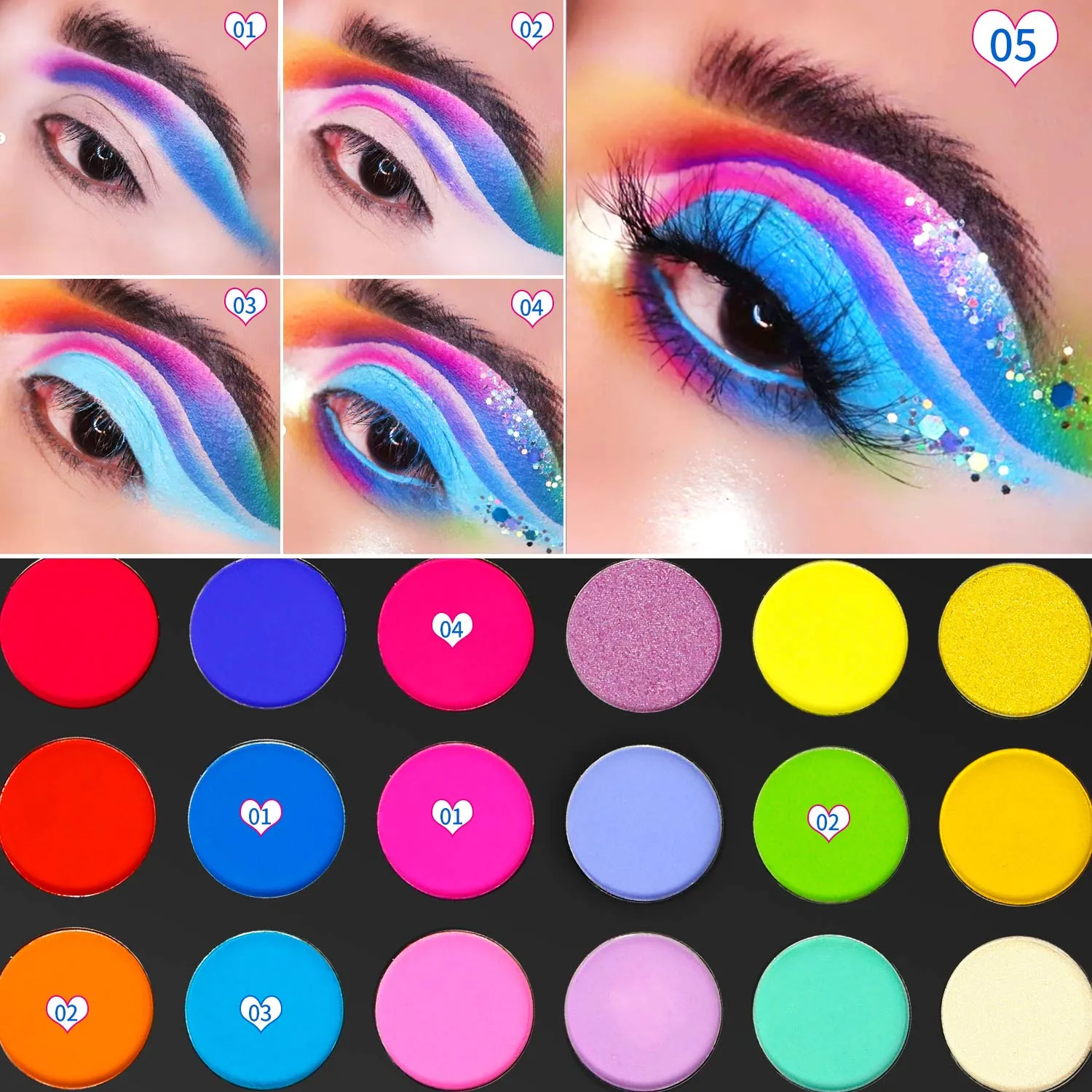 De'lanci Mysterious Queen 72 Colors Eyeshadow Palette