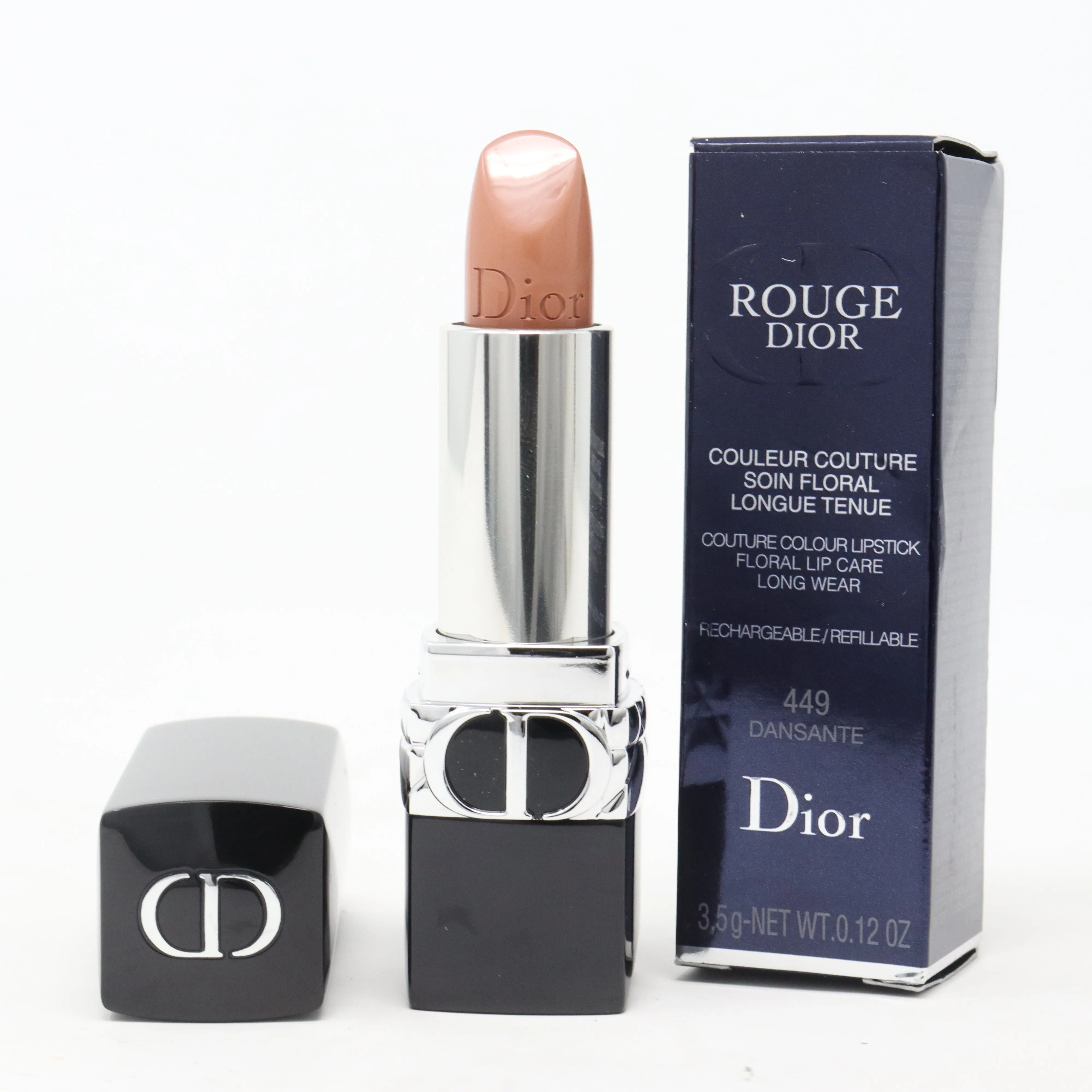 Dior Rouge Dior Refillable Lipstick  0.12oz/3.5g New With Box