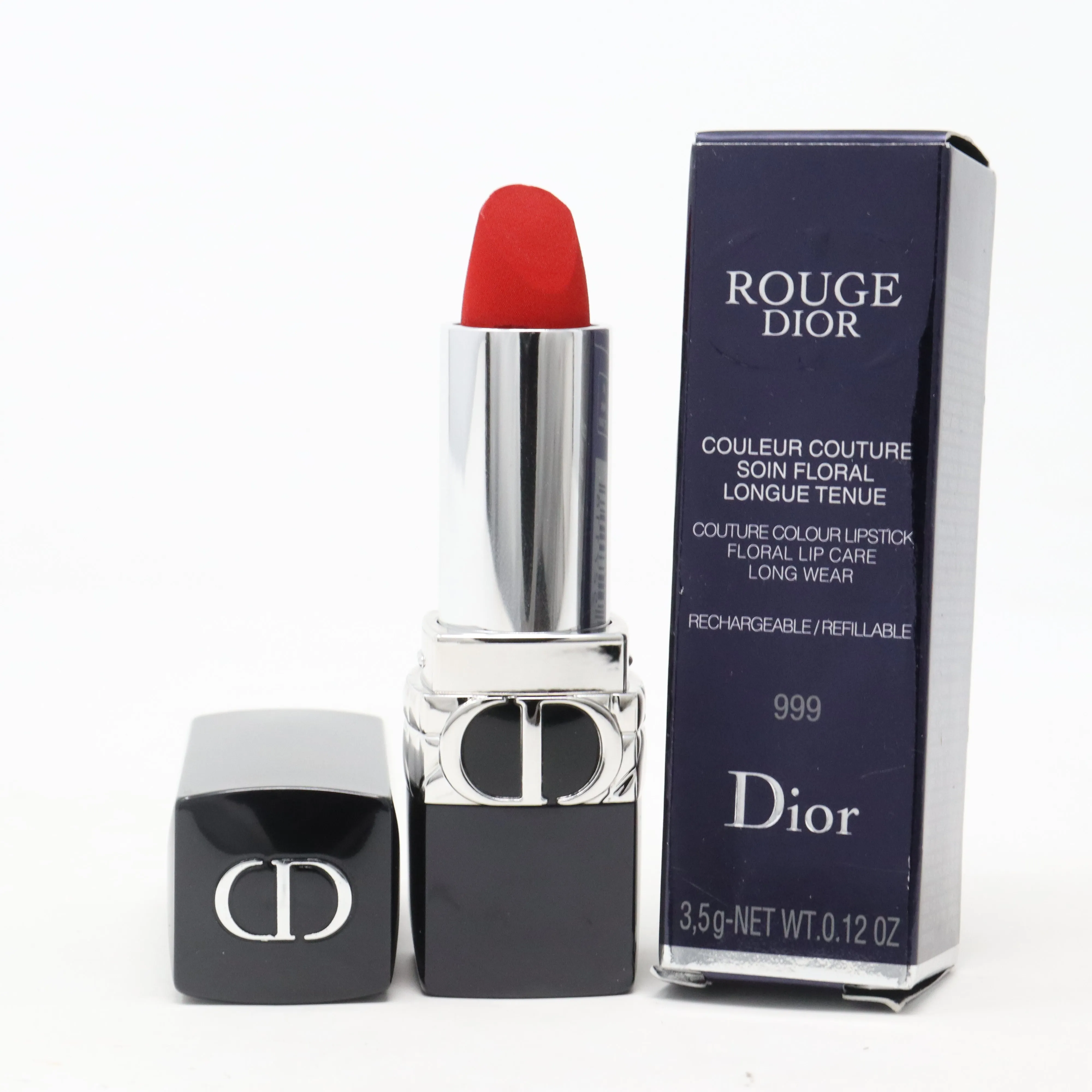 Dior Rouge Dior Refillable Lipstick  0.12oz/3.5g New With Box