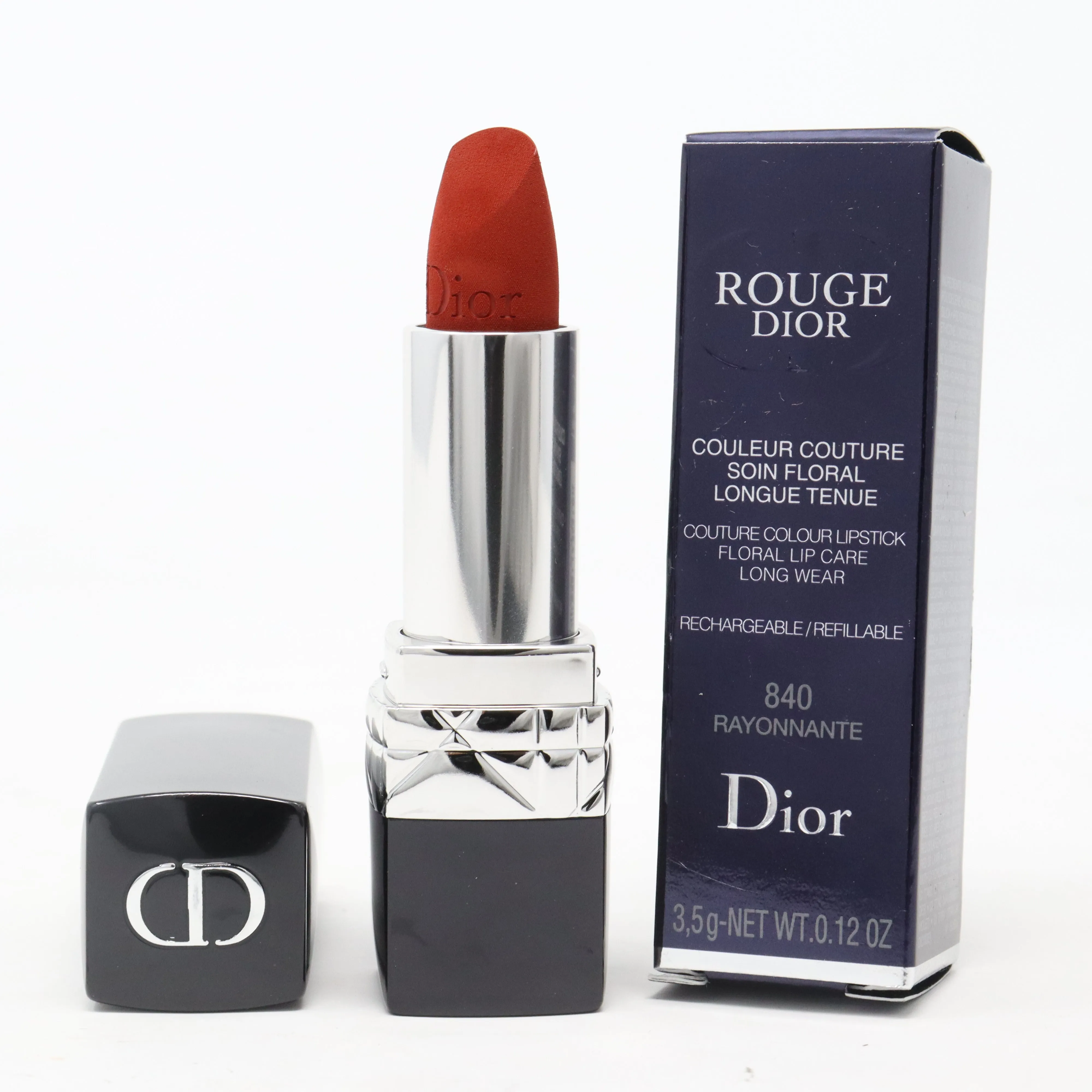 Dior Rouge Dior Refillable Lipstick  0.12oz/3.5g New With Box
