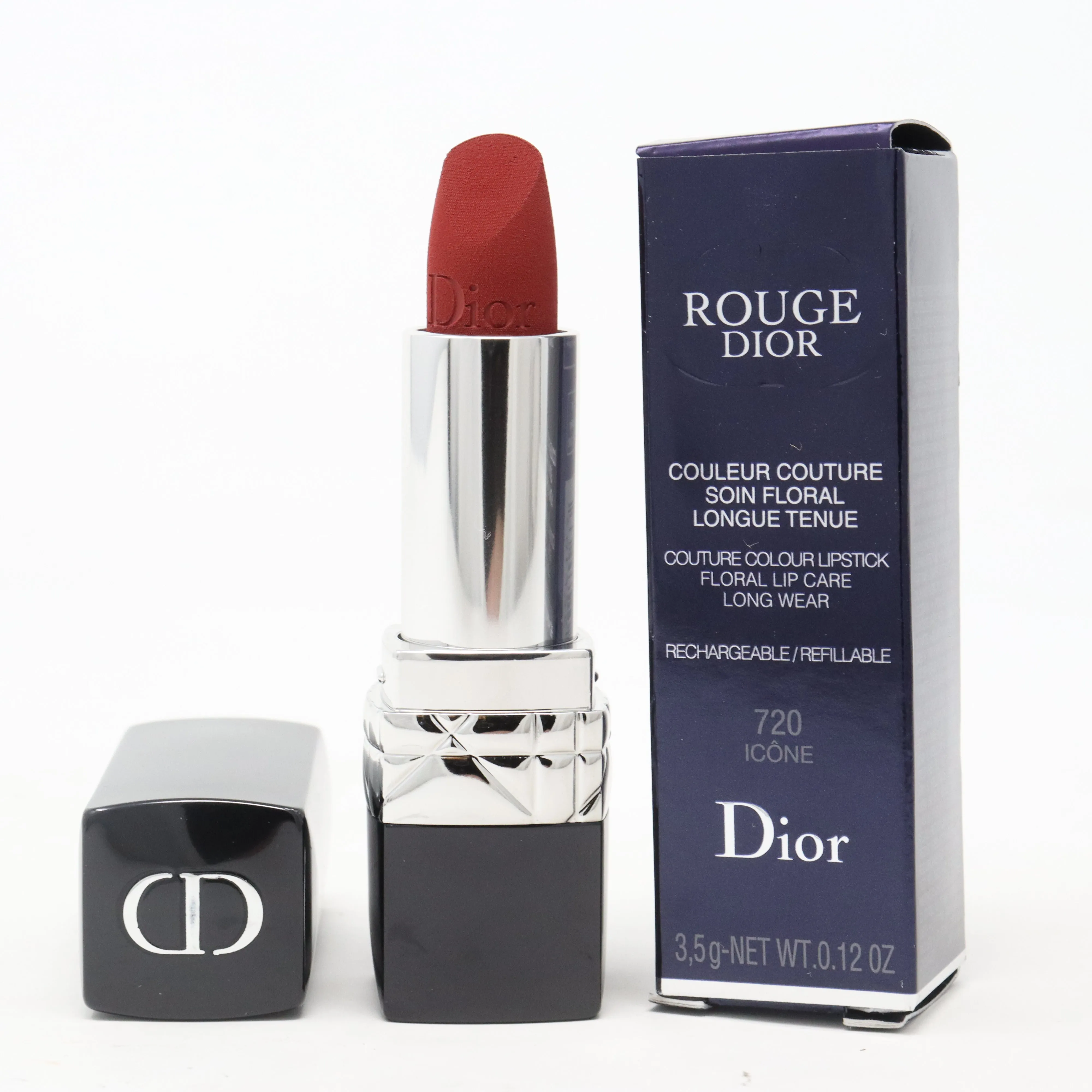 Dior Rouge Dior Refillable Lipstick  0.12oz/3.5g New With Box