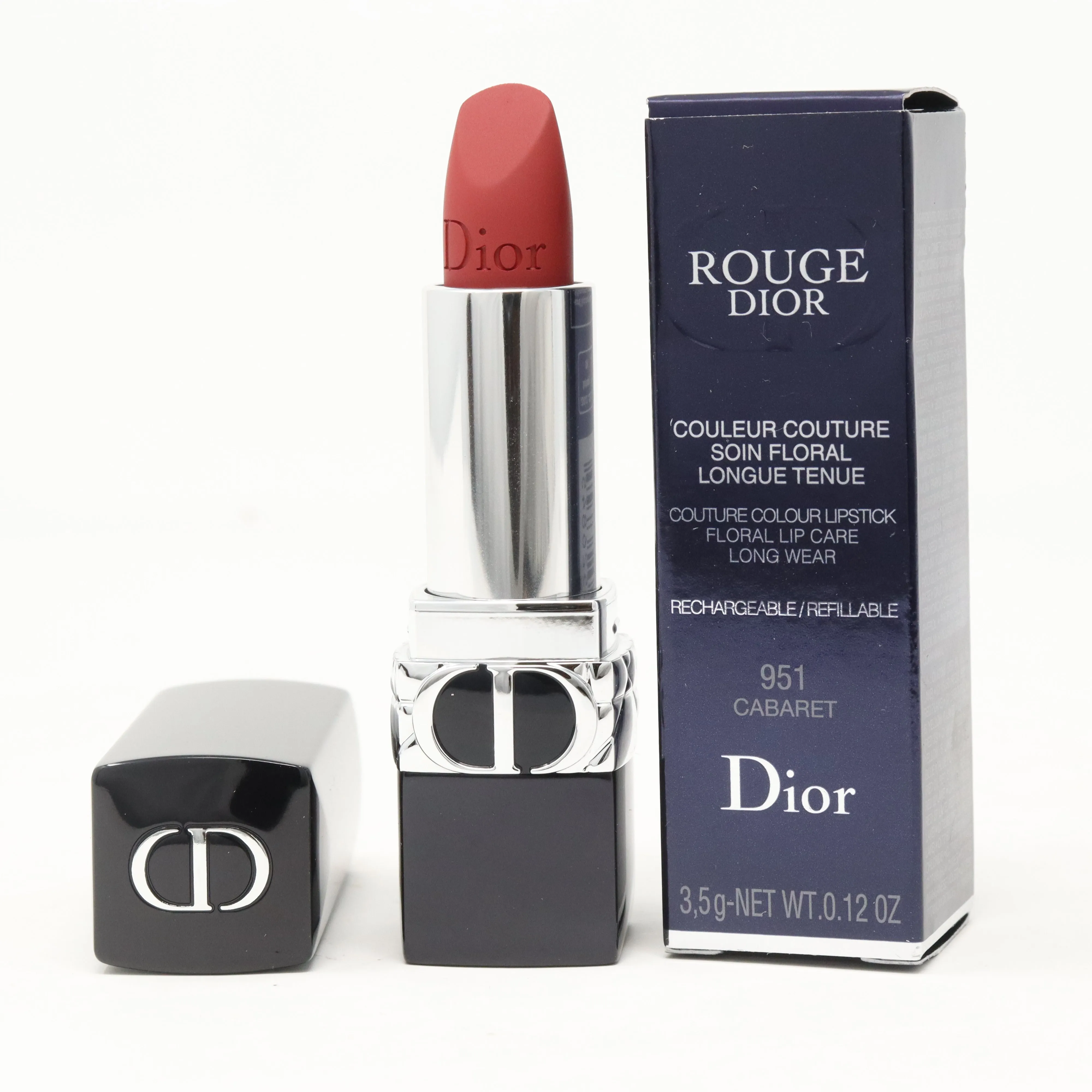 Dior Rouge Dior Refillable Lipstick  0.12oz/3.5g New With Box