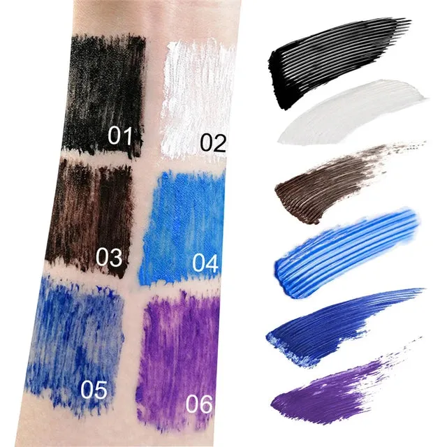 DNM Color Mascara Eyelashes Curling Extension Purple Blue White Mascara
