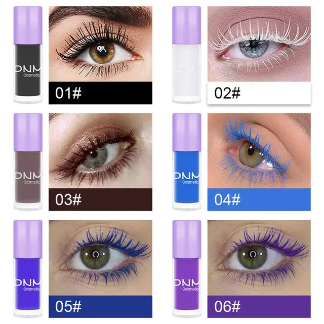 DNM Color Mascara Eyelashes Curling Extension Purple Blue White Mascara