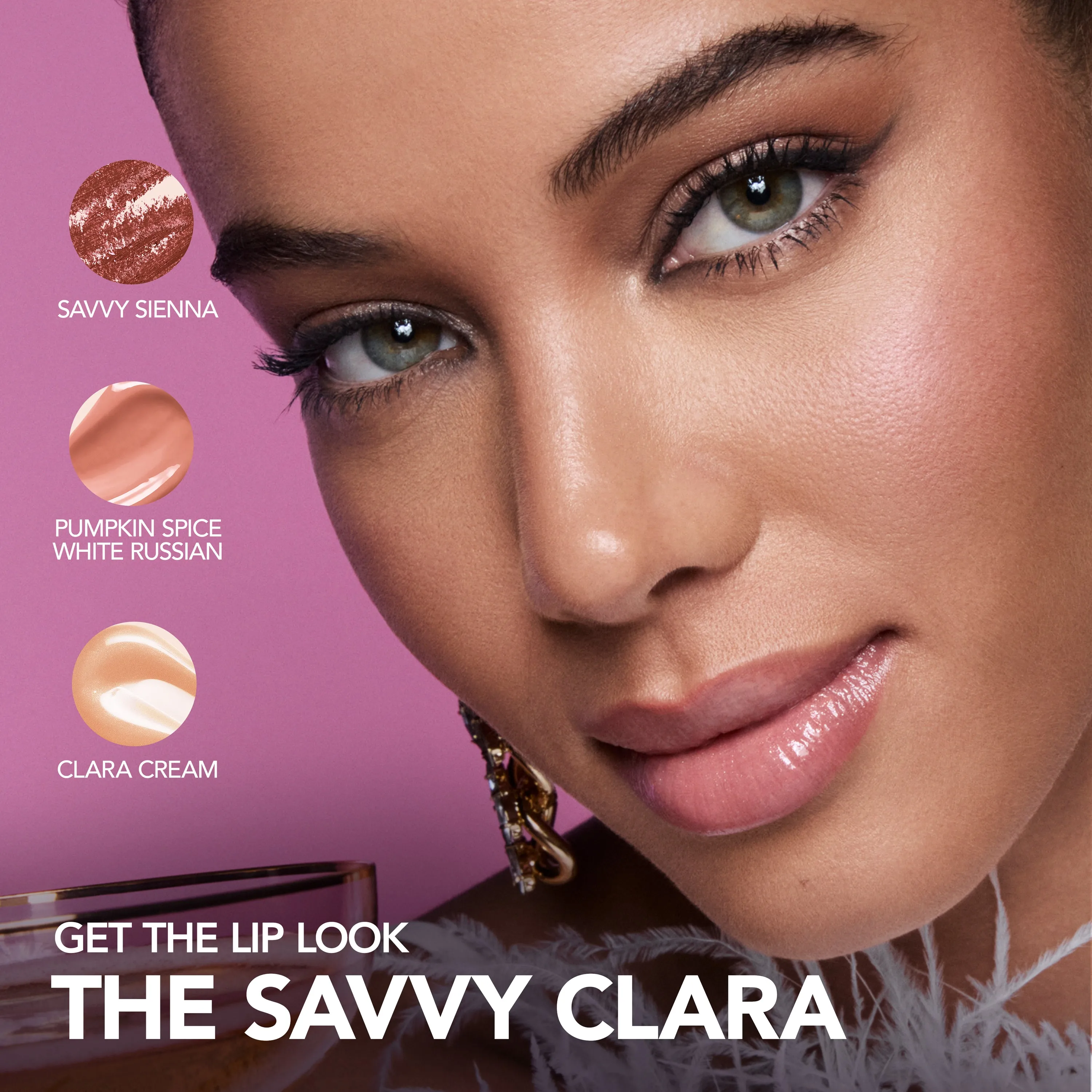 Dolly's Mocktail Mixer Full-On Lip Cream Gloss - Pumpkin Spice White Russian