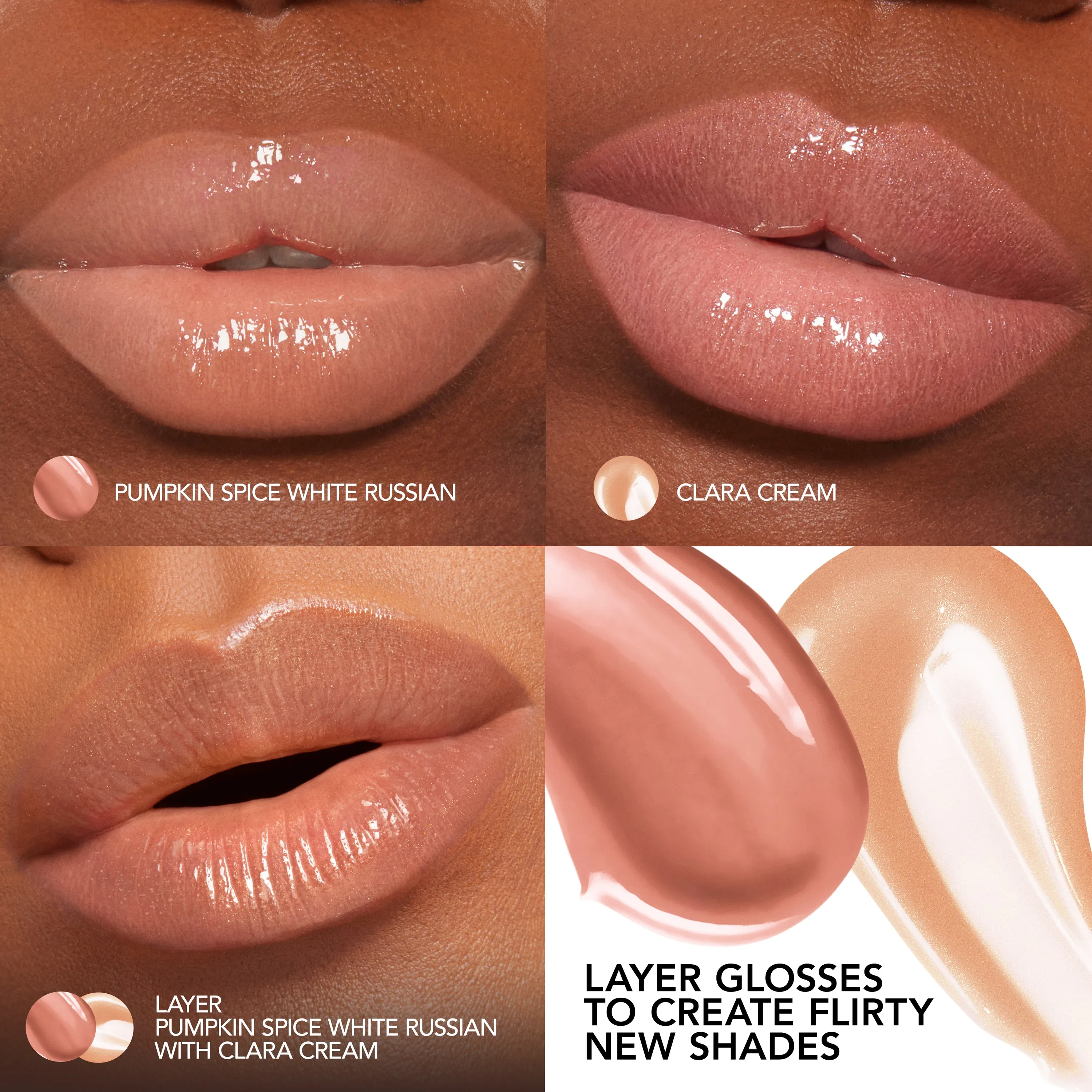 Dolly's Mocktail Mixer Full-On Lip Cream Gloss - Pumpkin Spice White Russian