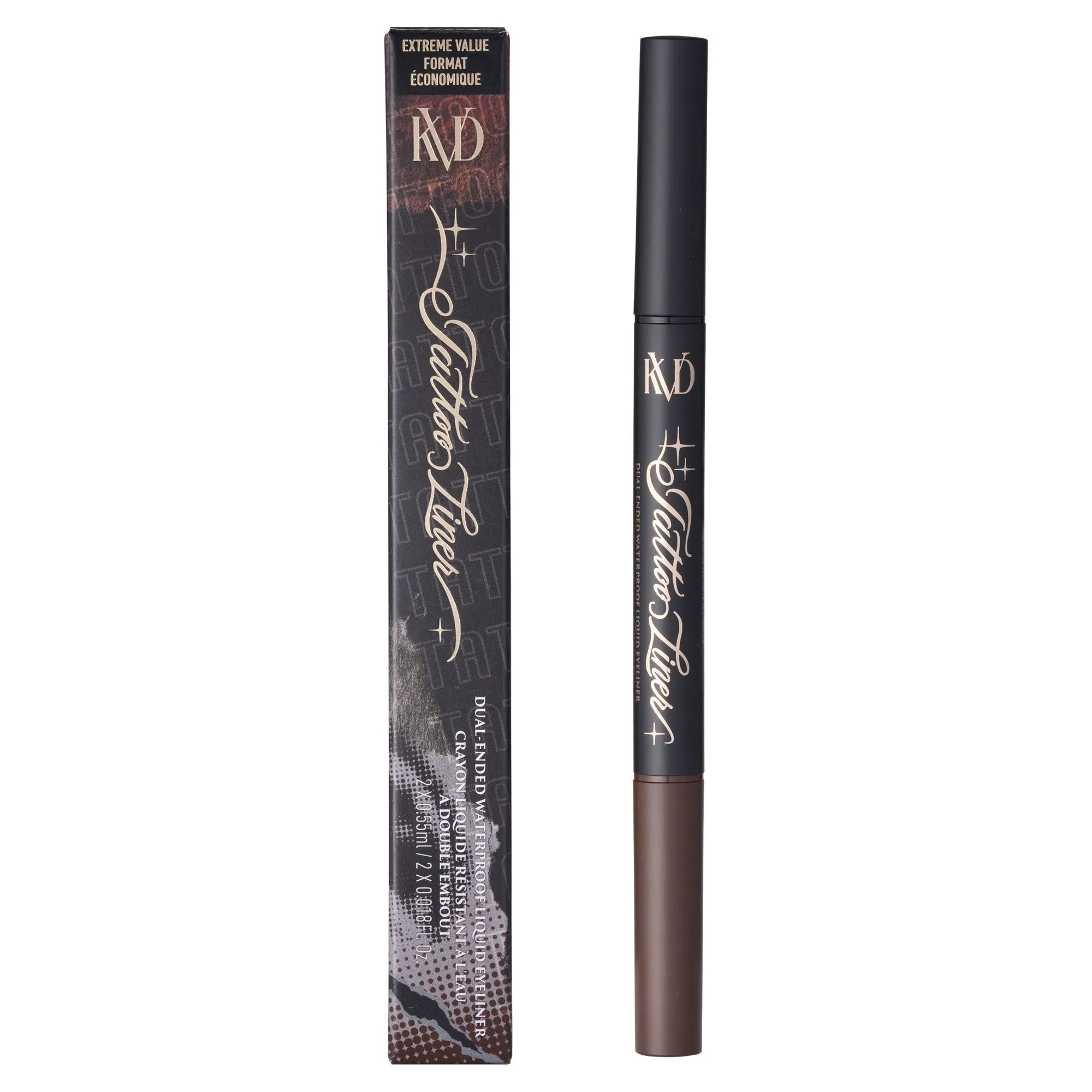 Dual-Ended Tattoo Liner Waterproof Liquid Eyeliner