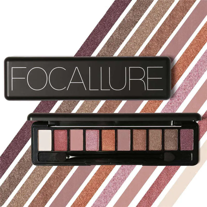 Earth color pearlescent matte waterproof 10 color eyeshadow