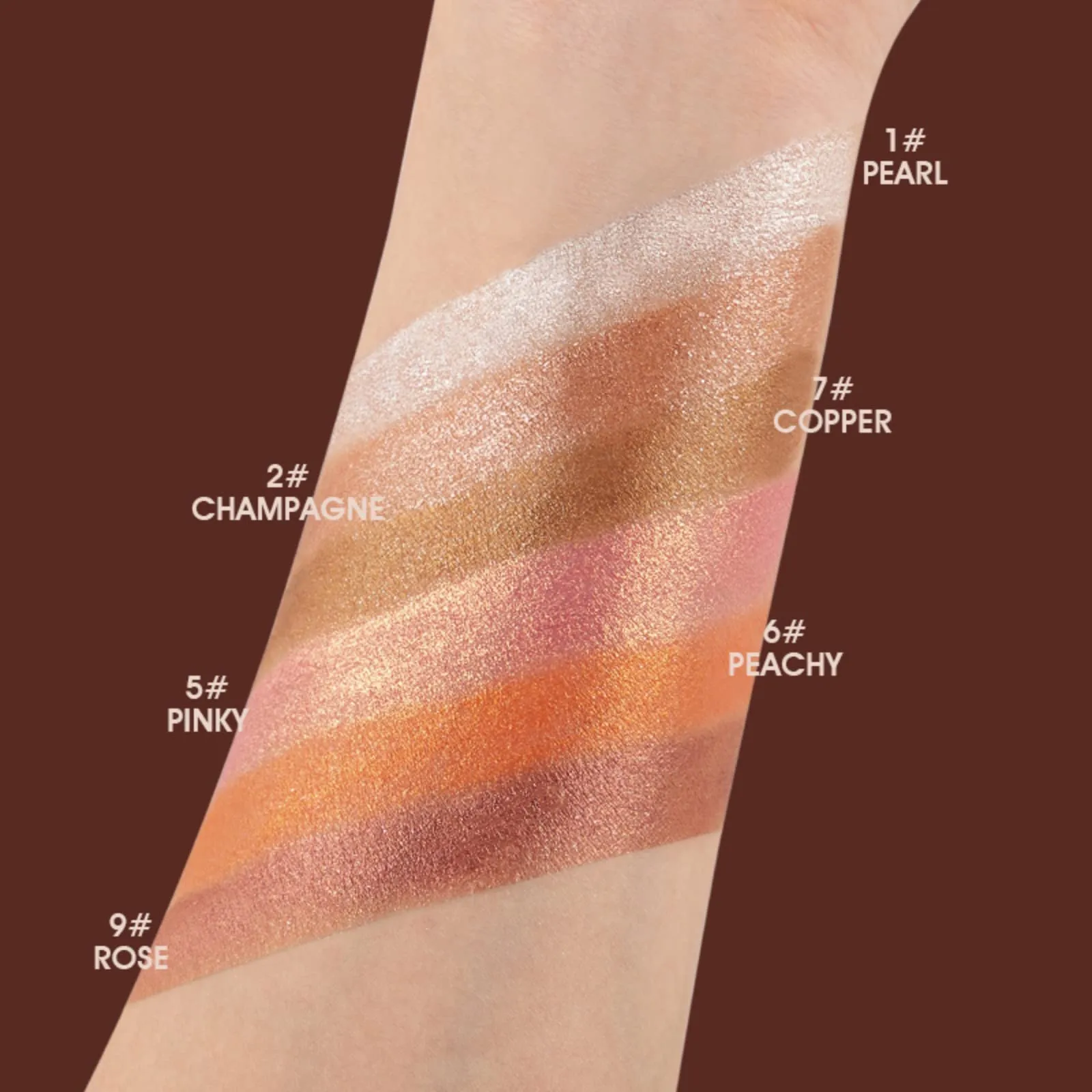 Ehinew Eyeshadow Stick - Neutral and Brown Metallic Eye Shadow Stick Makeup - Champagne Matte & Glitter Eyeshadow - Creamy & Waterproof Eyeshadow Brightener Pencil (10# Metallic)