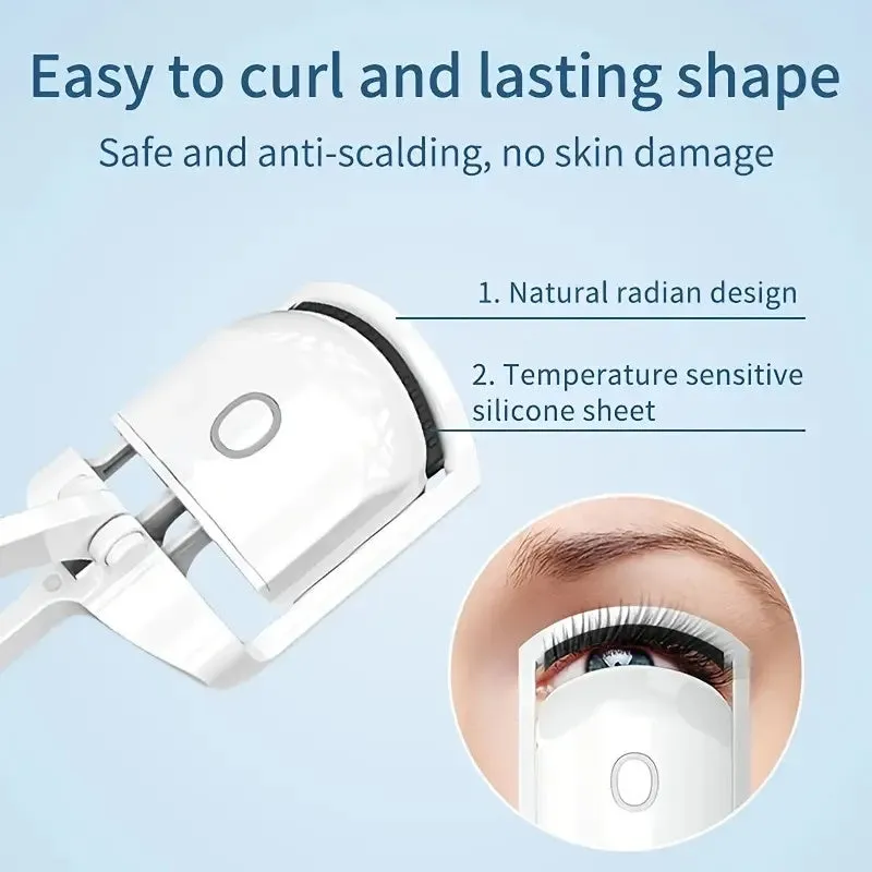 Electric Heated Eyelash Lash Curler Eyelashes Clip