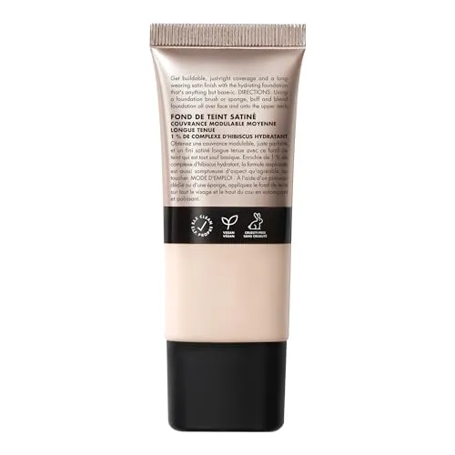 e.l.f. Soft Glam Foundation, Medium Coverage, Long-Lasting & Buildable Foundation For A Smooth, Satin Finish, Vegan & Cruelty-Free, 44 Tan Cool