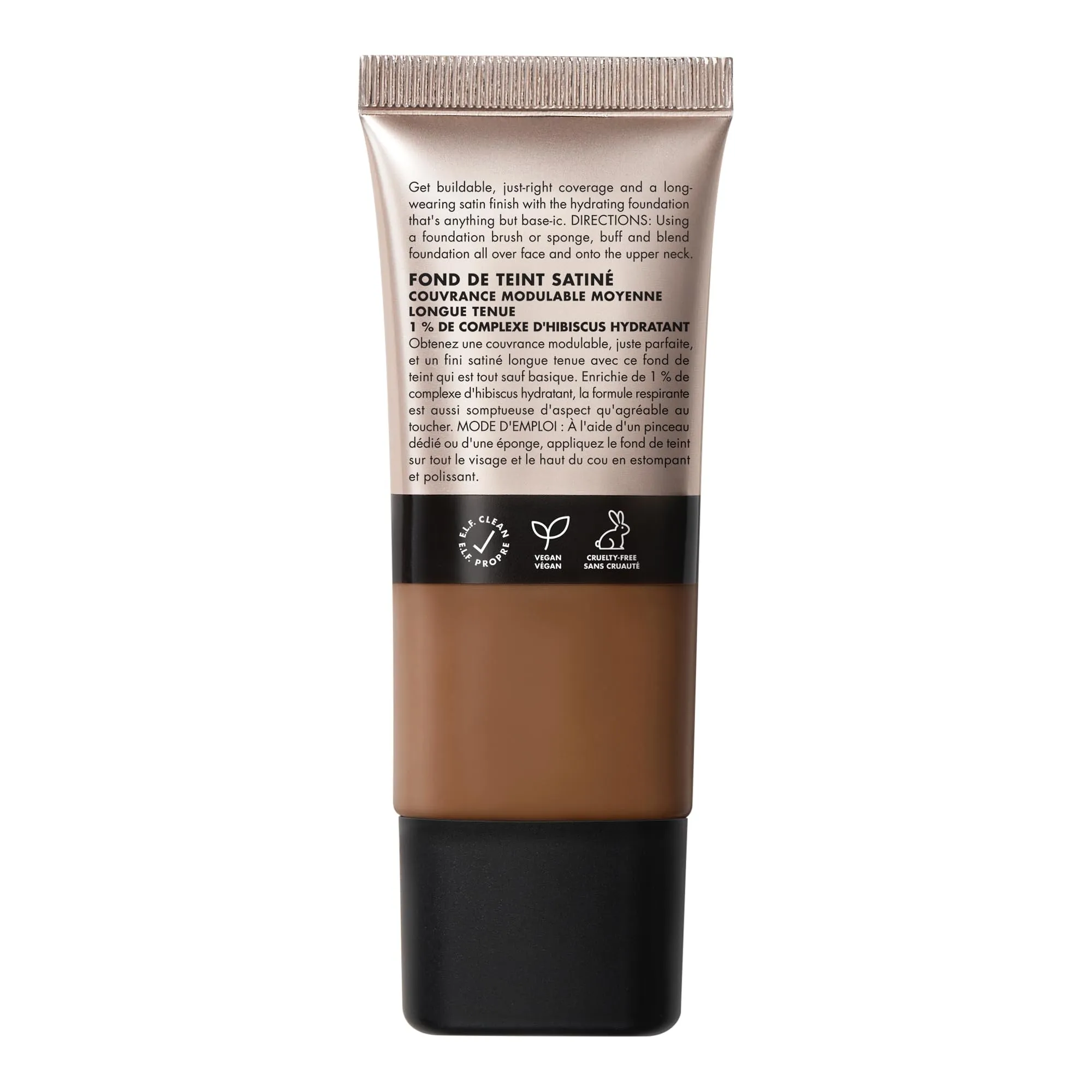 e.l.f. Soft Glam Foundation, Medium Coverage, Long-Lasting & Buildable Foundation For A Smooth, Satin Finish, Vegan & Cruelty-Free, 54 Deep Neutral