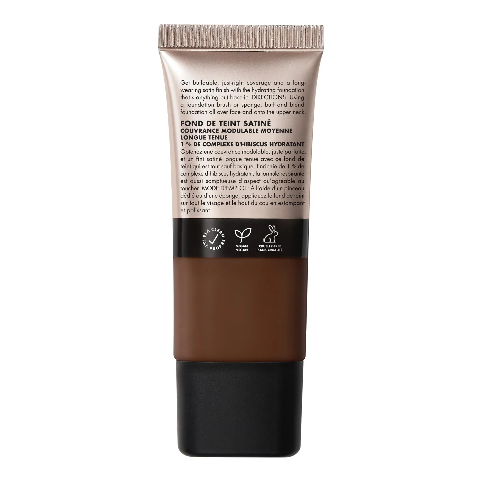 e.l.f. Soft Glam Foundation, Medium Coverage, Long-Lasting & Buildable Foundation For A Smooth, Satin Finish, Vegan & Cruelty-Free, 63 Rich Warm
