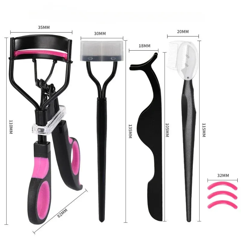 Eyelash Curler Tools Set Stainless Steel Cosmetic Makeup Curling Styling