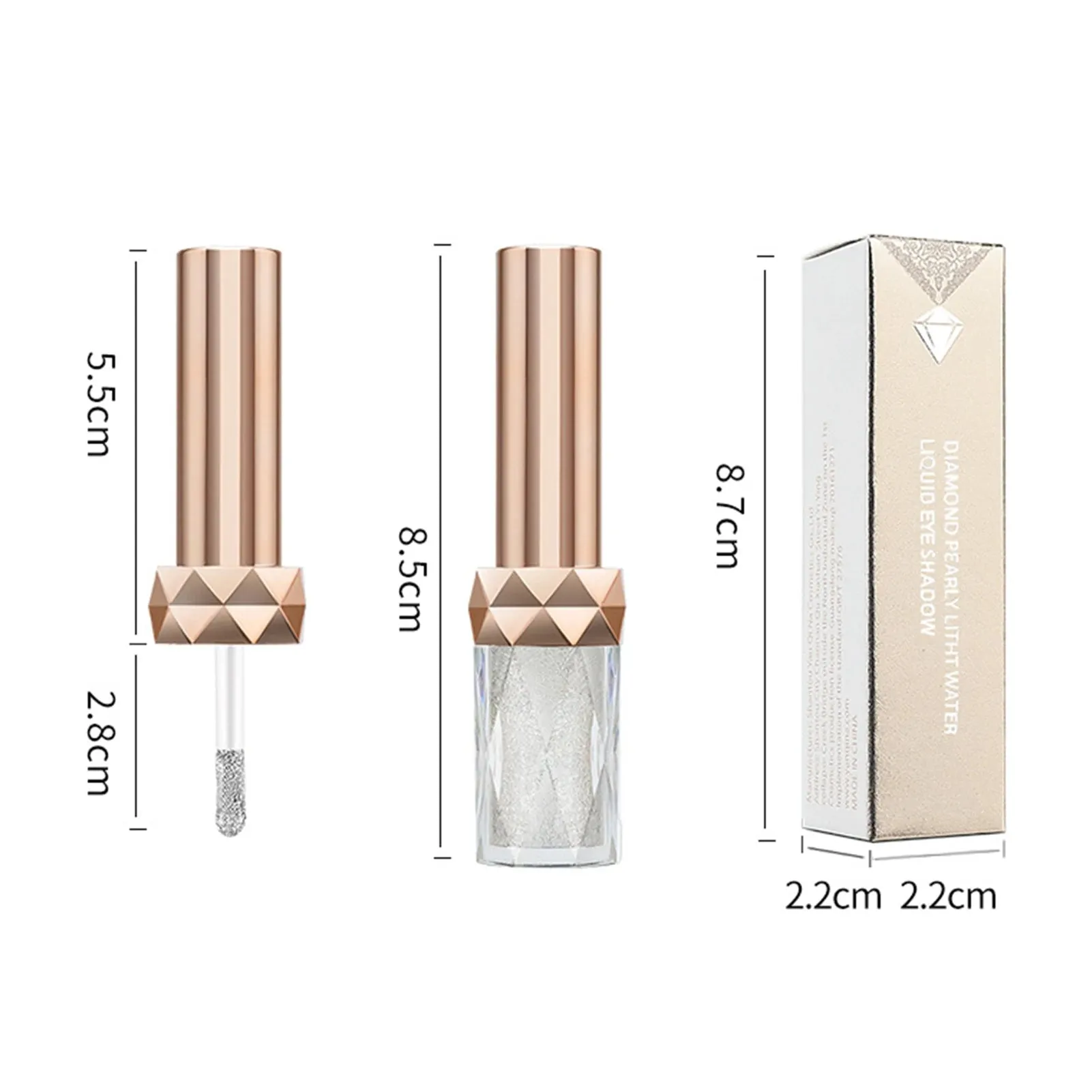 Eyeshadow Liquid Monochromatic Pearlescent Glitter Waterproof Long-lasting Eye Makeup Quick Drying Makeup Flash Eye Shadow Pack of 6 (1 pc each color)