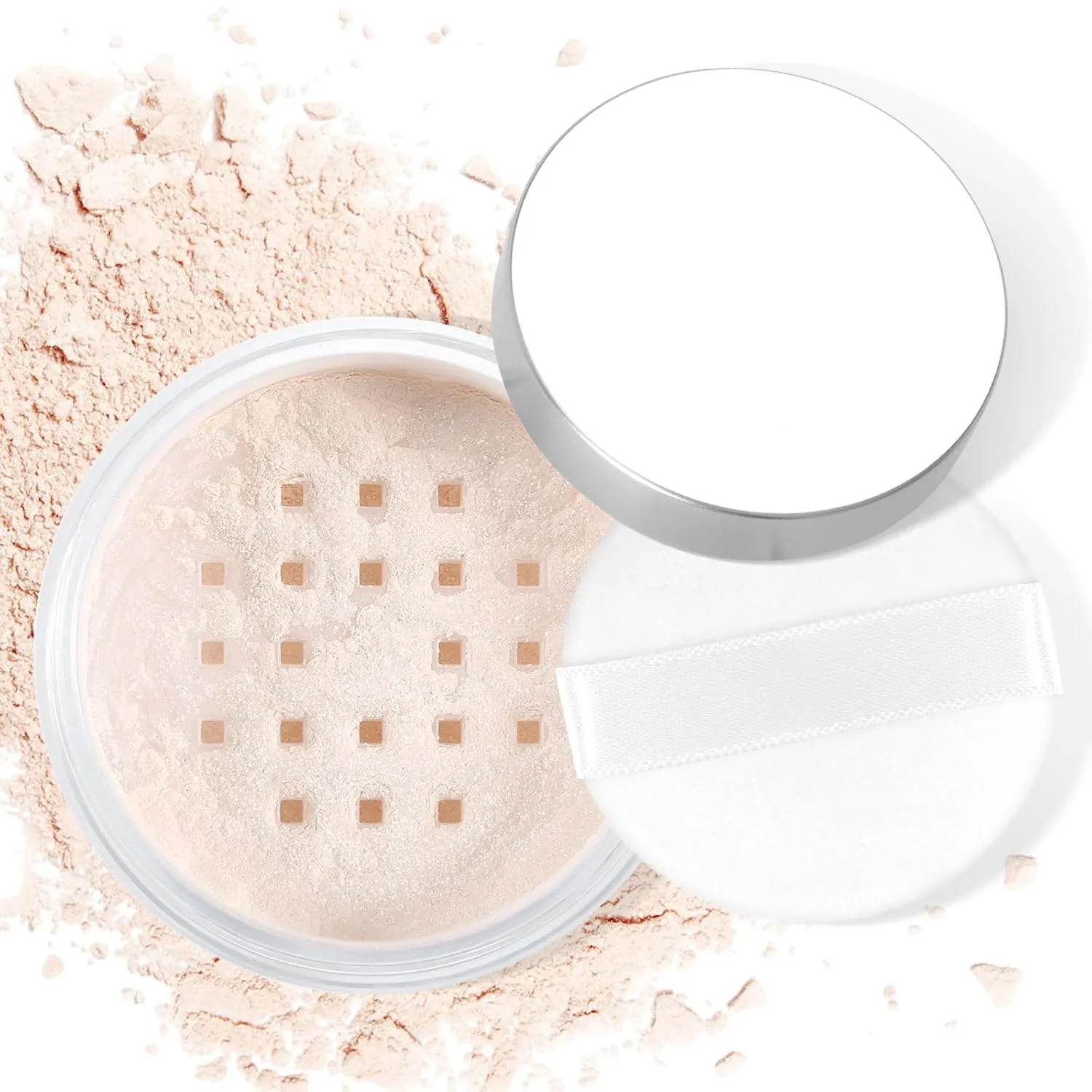 Face Powder Makeup, Shimmering Setting Powder, Oil Control Loose Powder, Matte Highlighter Makeup, Long Lasting Waterproof Concealer Setting Powder for All Skin Tones