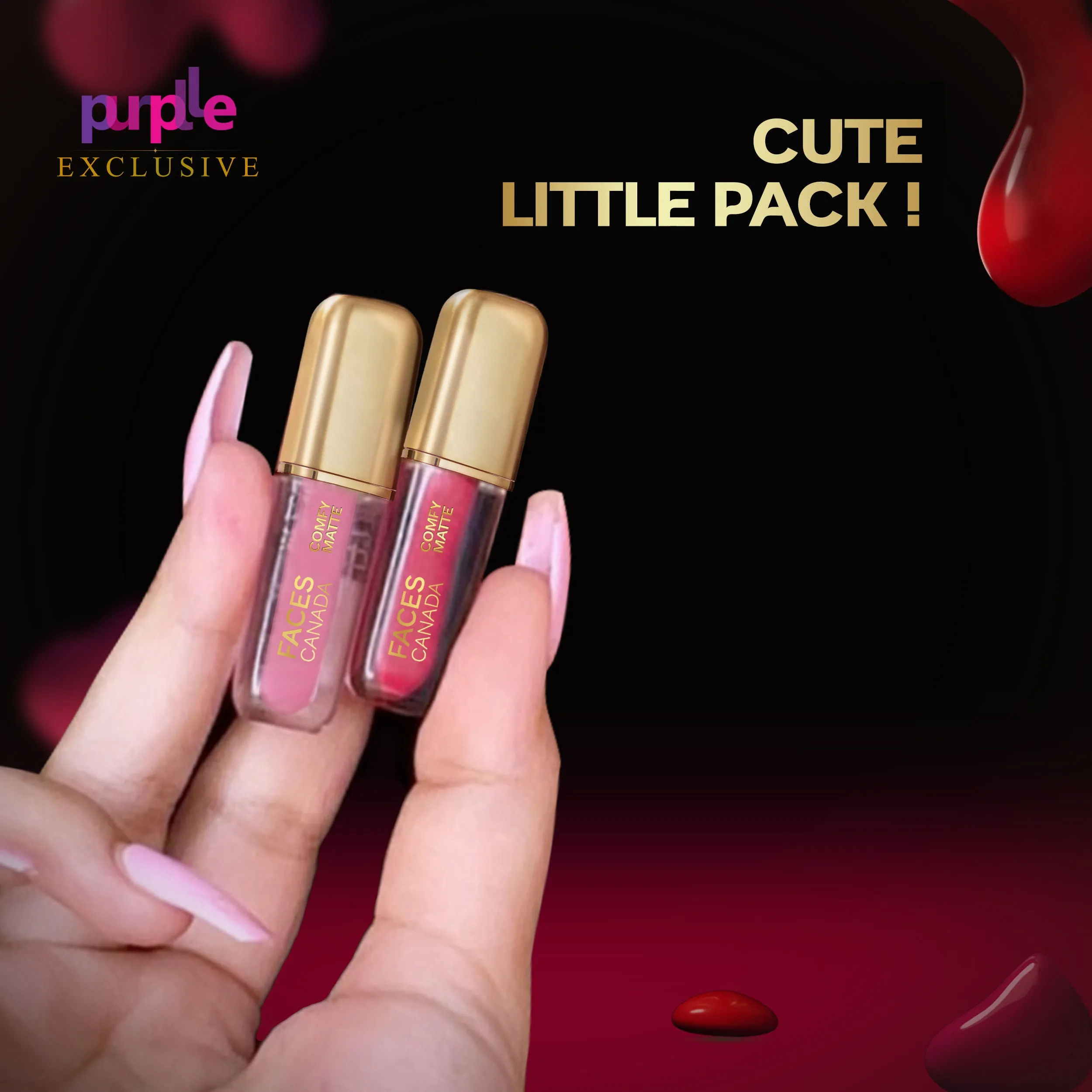Faces Canada Comfy Matte Mini Lip Color | Comfortable 10 Hours Longstay | Matte Finish | With Natural Oils | For The Win 08 (1.2 ml) - Exclusively Only On Purplle