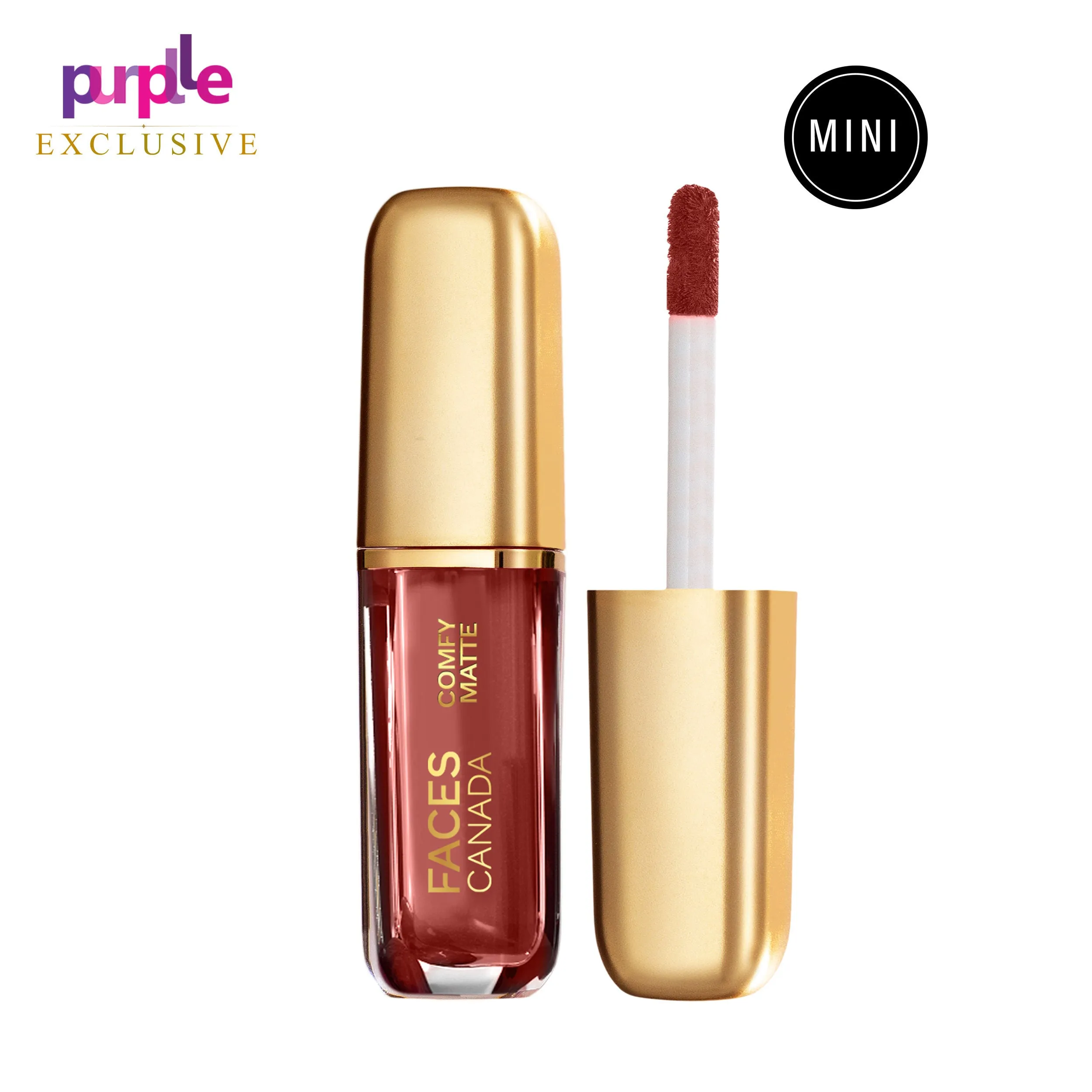 Faces Canada Comfy Matte Mini Lip Color | Comfortable 10 Hours Longstay | Matte Finish | With Natural Oils | For The Win 08 (1.2 ml) - Exclusively Only On Purplle
