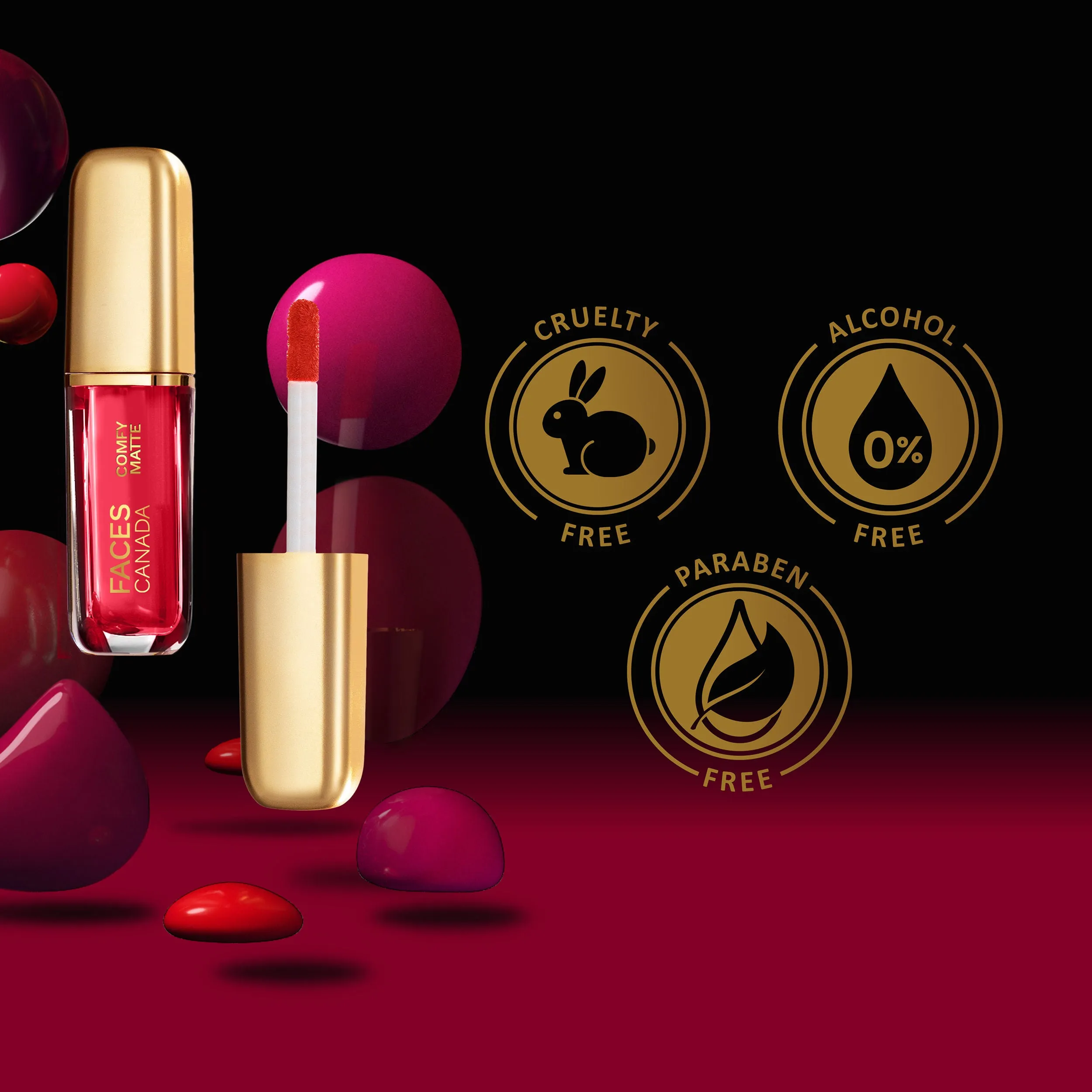Faces Canada Comfy Matte Mini Lip Color | Comfortable 10 Hours Longstay | Matte Finish | With Natural Oils | For The Win 08 (1.2 ml) - Exclusively Only On Purplle