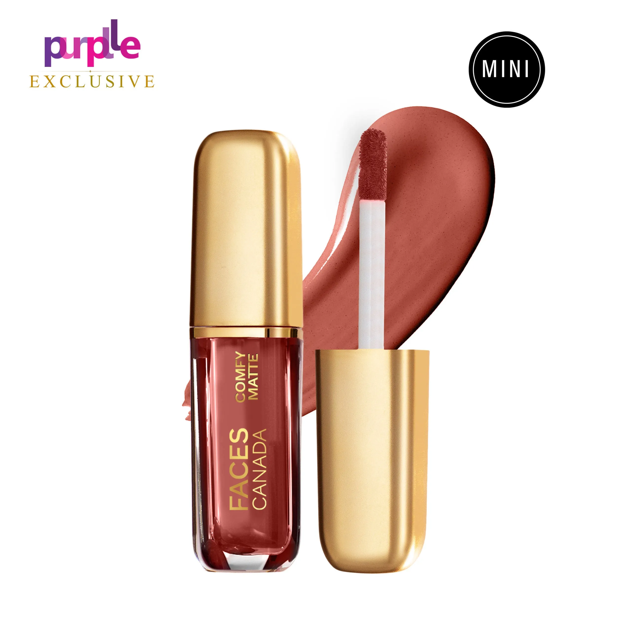 Faces Canada Comfy Matte Mini Lip Color | Comfortable 10 Hours Longstay | Matte Finish | With Natural Oils | For The Win 08 (1.2 ml) - Exclusively Only On Purplle