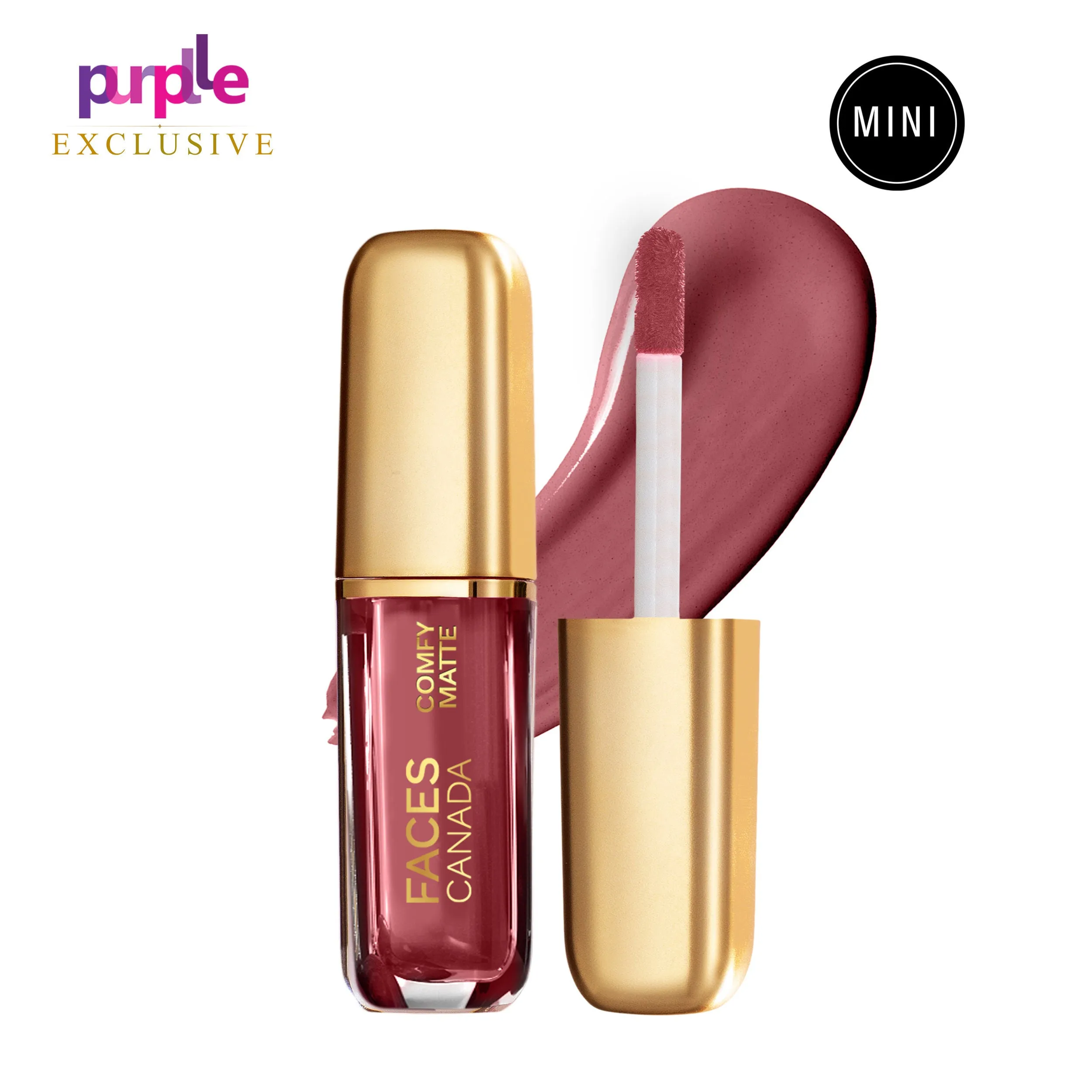 Faces Canada Comfy Matte Mini Lip Color | Comfortable 10 Hours Longstay | Matte Finish | With Natural Oils | Just So You Know 10 (1.2 ml) - Exclusively Only On Purplle
