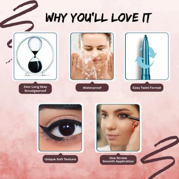 Faces Canada UltimePro Twist Eye Kajal Liner Plum 04 (0.35 g)
