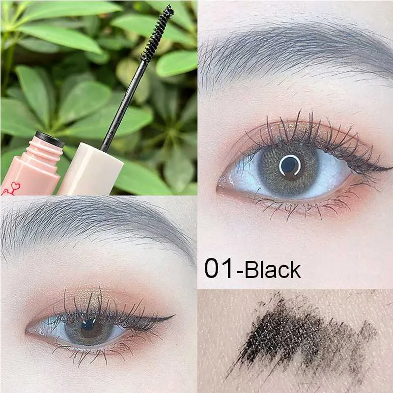 Flytonn 1 Pcs Curling Mascara Ultra-fine Small Brush Head Mascara Slim and Thick Curling Anti-sweat Non-smudge Curling Mascara Comestics