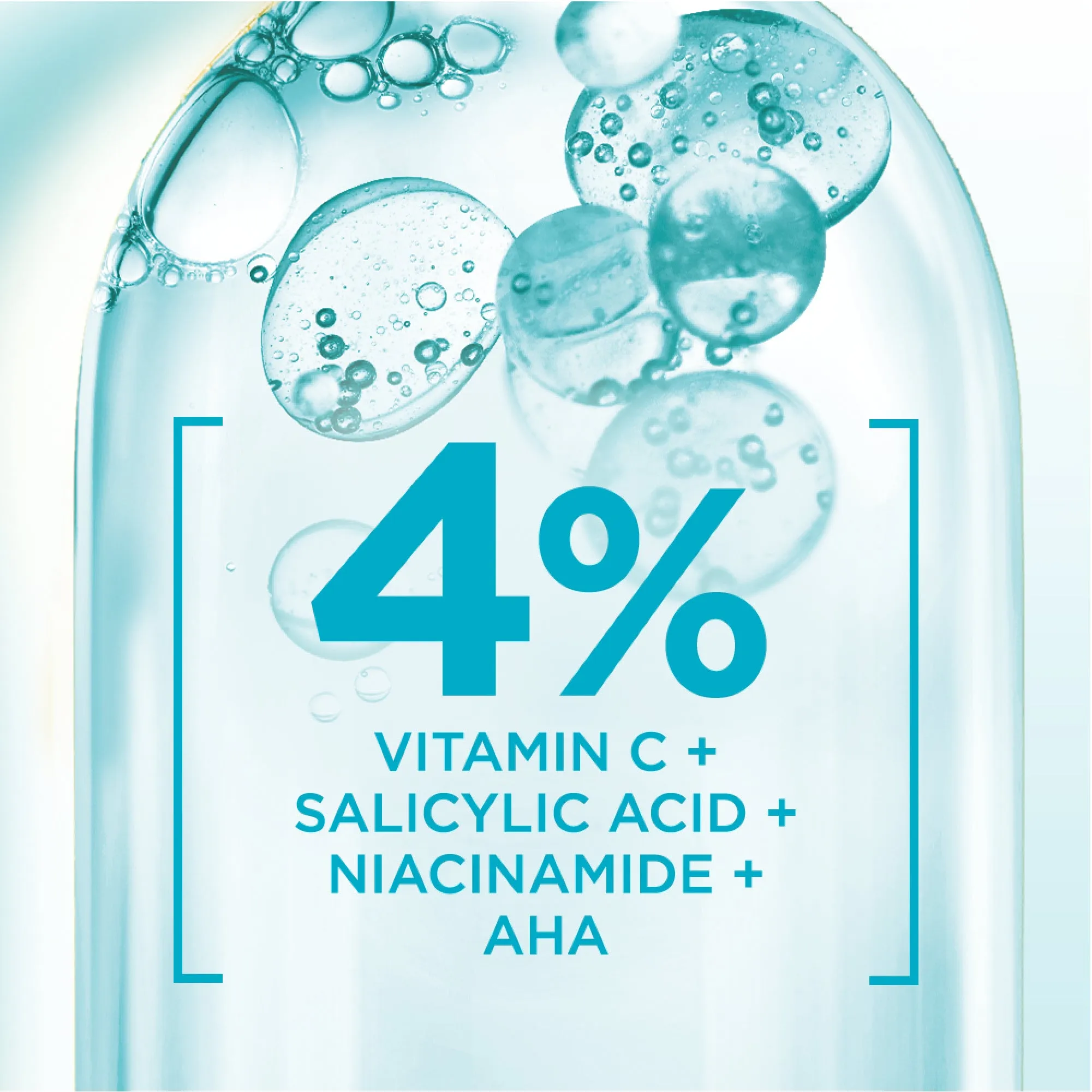 Garnier Fast Clear 4% Salicylic Acid, Vitamin C, Niacinamide, AHA - Anti-Acne Treatment Booster Serum
