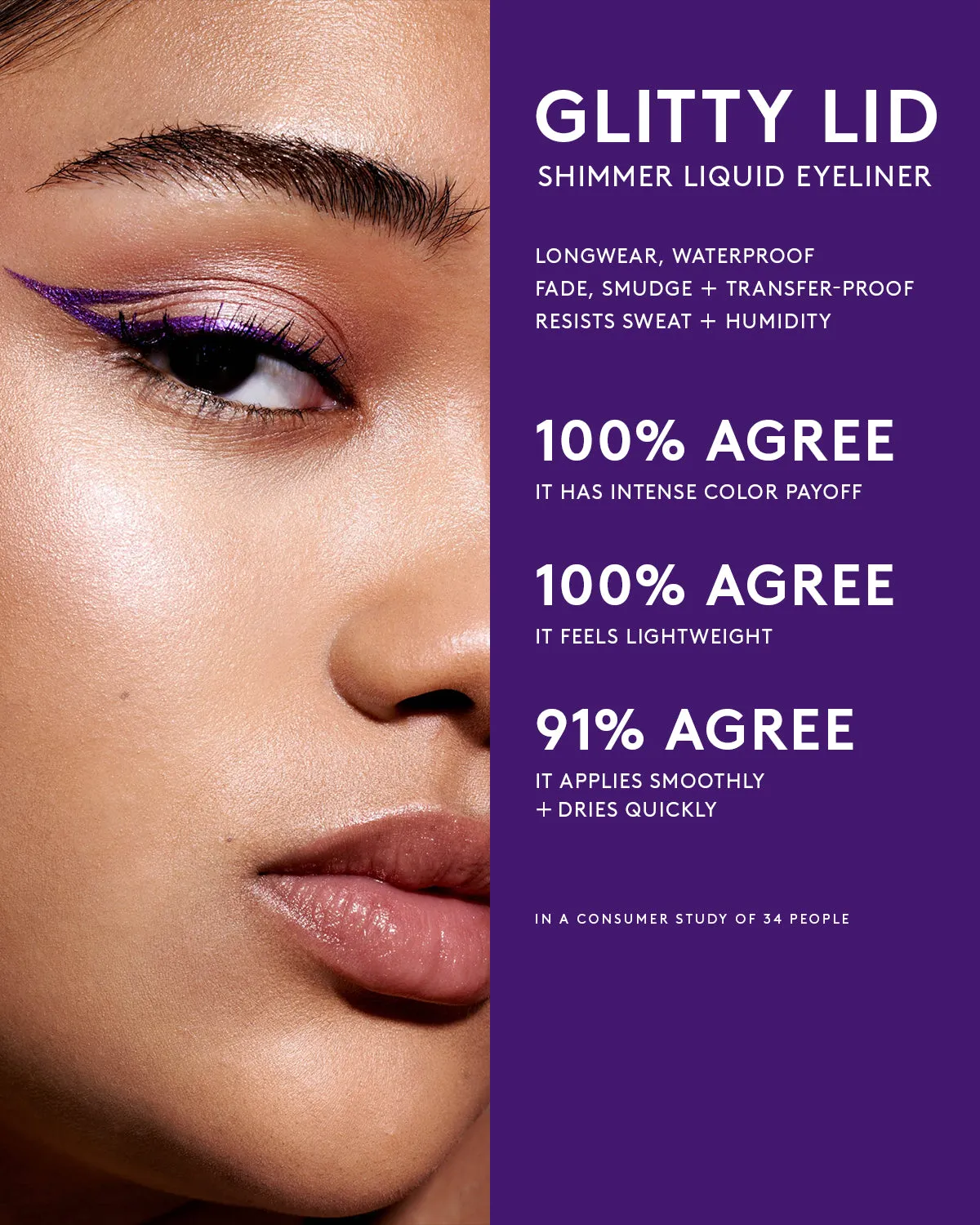 Glitty Lid Shimmer Liquid Eyeliner — Amethyzz