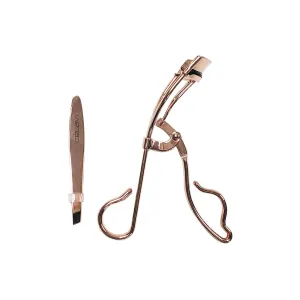 Gold Eyelash Curler & Tweezer Duo