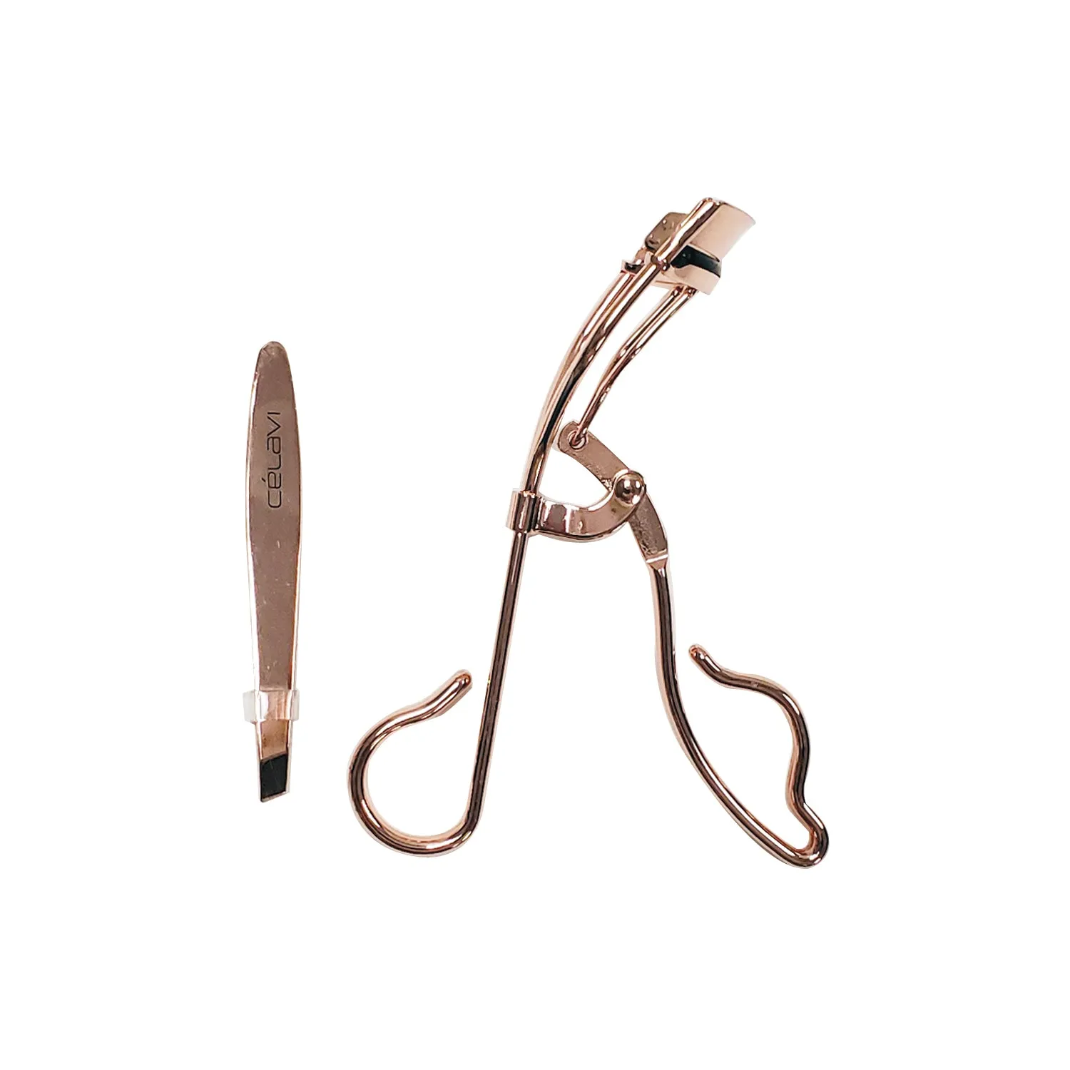 Gold Eyelash Curler & Tweezer Duo