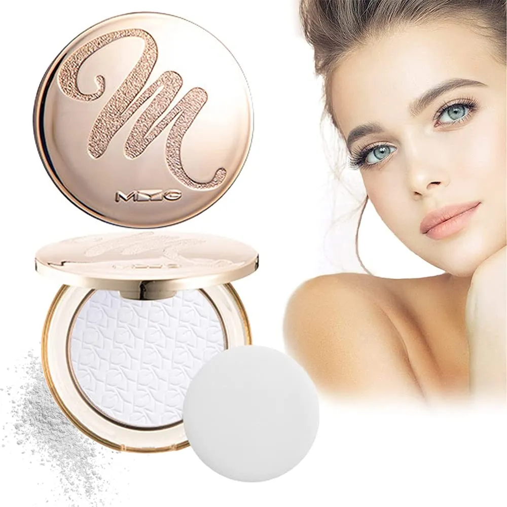 Golden Diamond Face Powder, Golden Face Powder, Diamond Face Powder, Oil Control Face Pressed Powder, Long Lasting Waterproof Oil Control Face Powder Setting Powder (#2 Pearlescent)