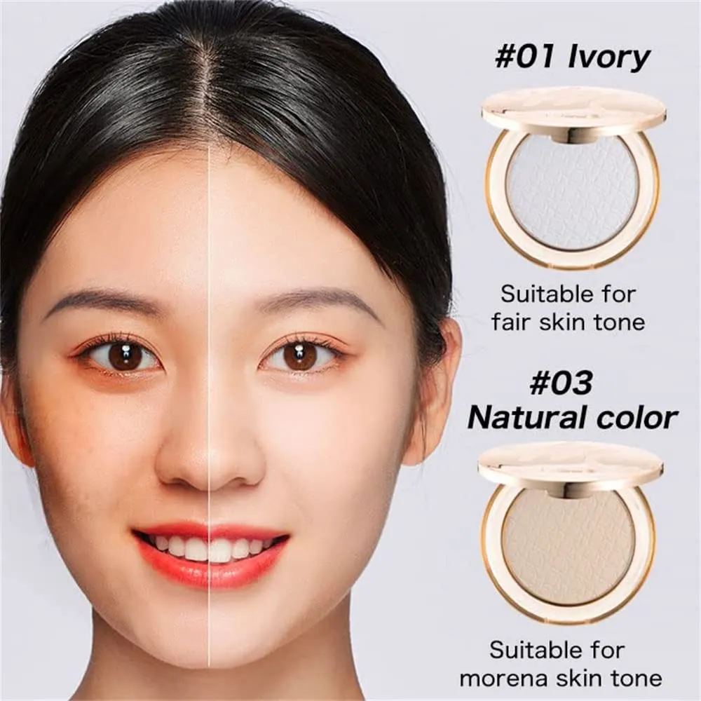 Golden Diamond Face Powder, Golden Face Powder, Diamond Face Powder, Oil Control Face Pressed Powder, Long Lasting Waterproof Oil Control Face Powder Setting Powder (#3 Natural Color)