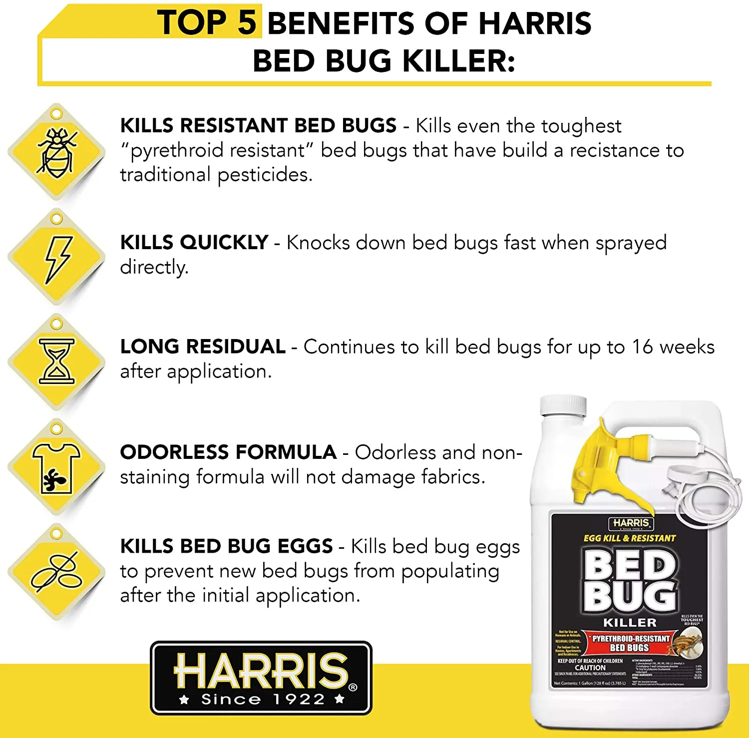 Harris Egg Kill & Resistant Bed Bug Killer (128 fl.oz)